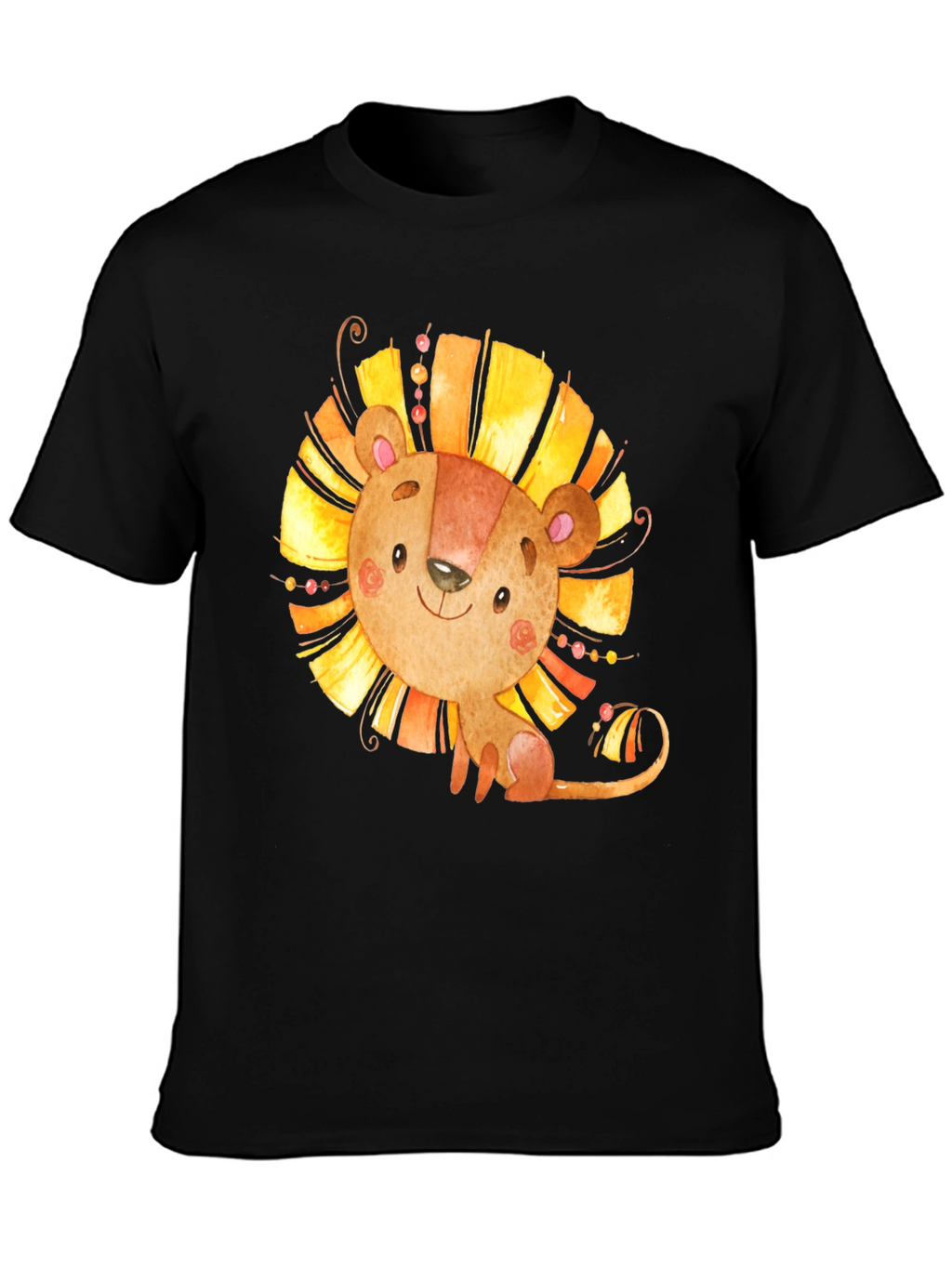 Lion Graphic Tee - Cute Cartoon Design