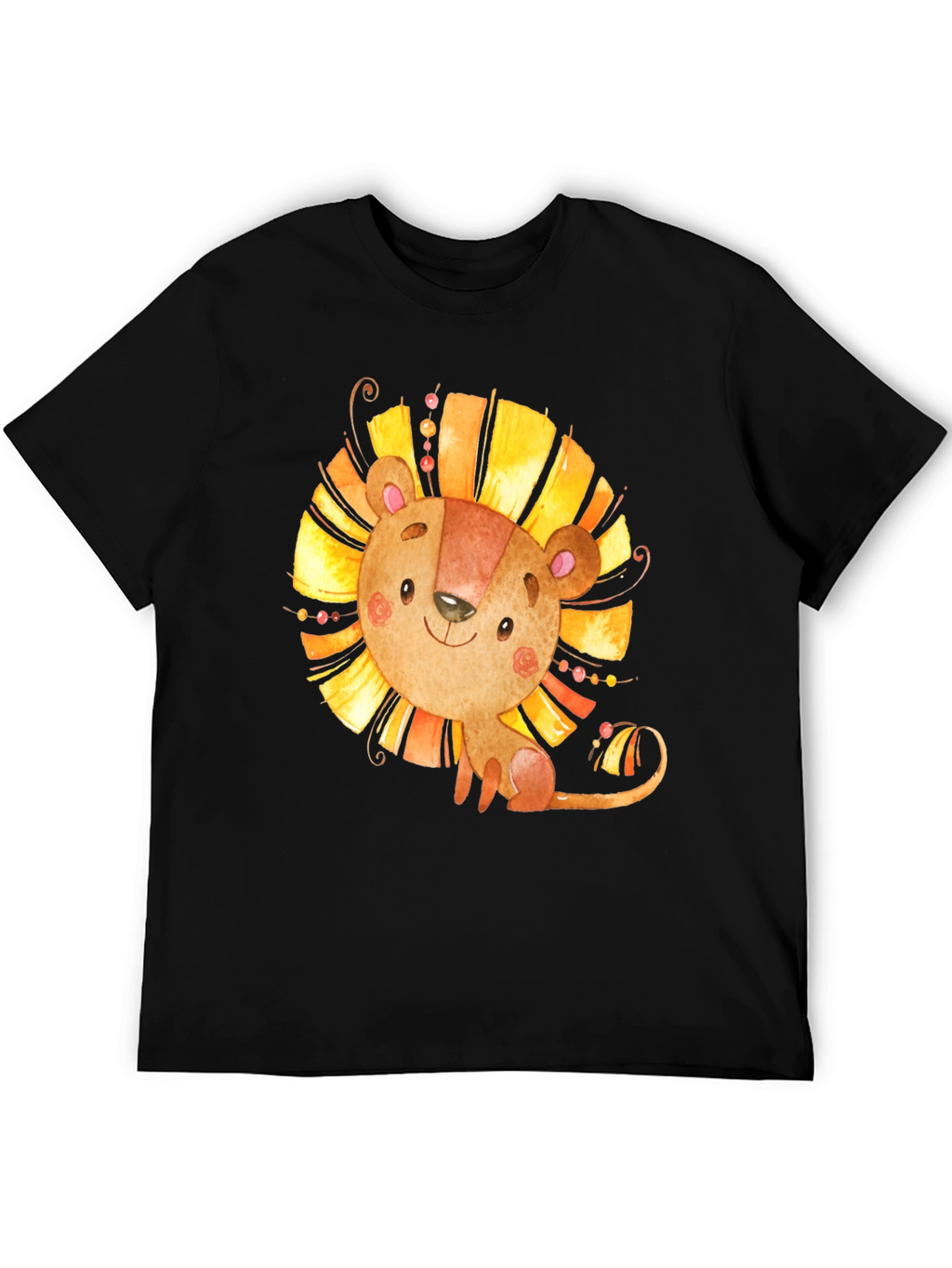 Lion Graphic Tee - Cute Cartoon Design