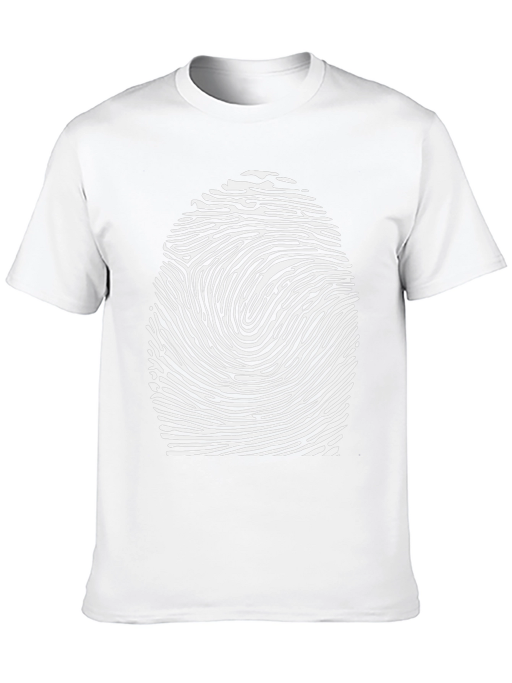 Unique Fingerprint Graphic Tee - Black Cotton T-Shirt