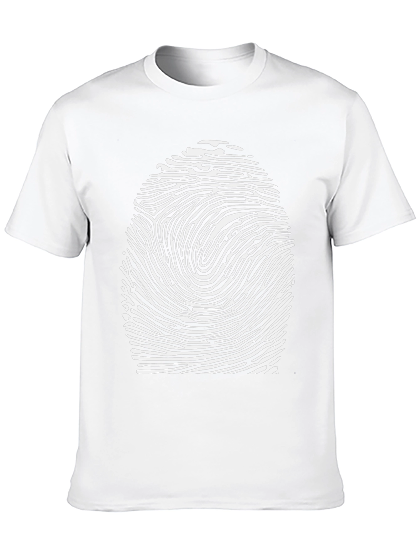 Unique Fingerprint Graphic Tee - Black Cotton T-Shirt