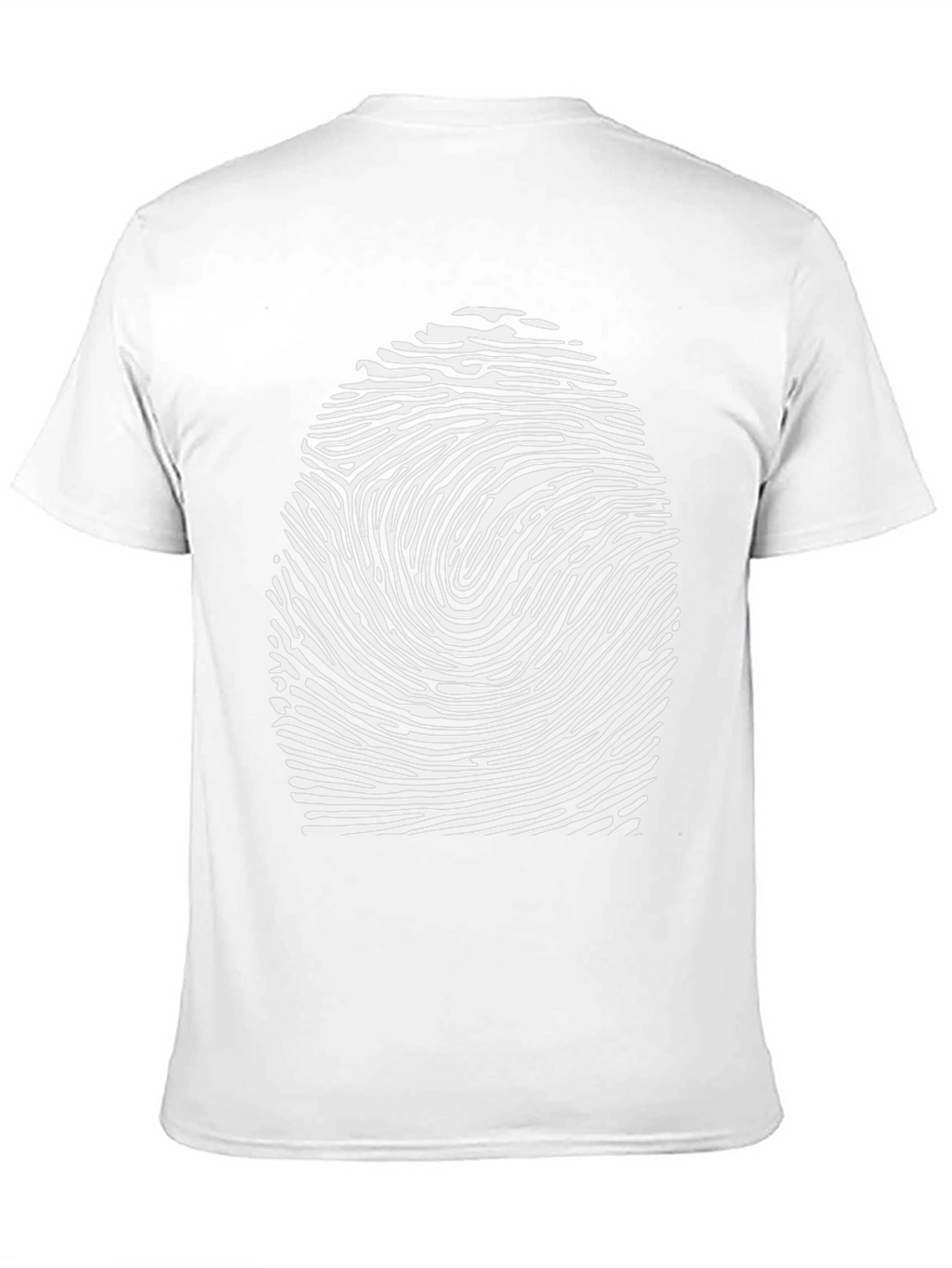 Unique Fingerprint Graphic Tee - Black Cotton T-Shirt