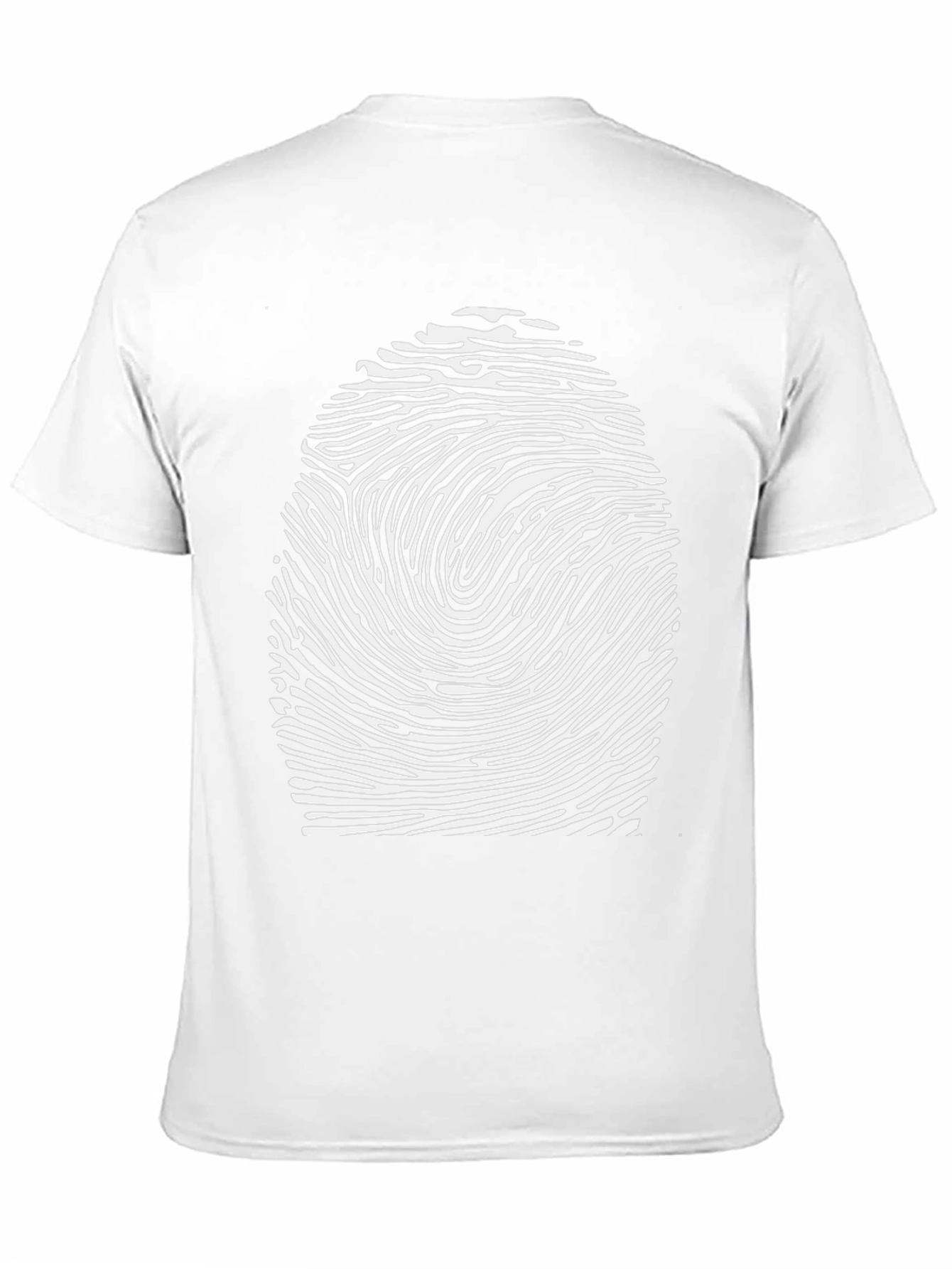 Unique Fingerprint Graphic Tee - Black Cotton T-Shirt