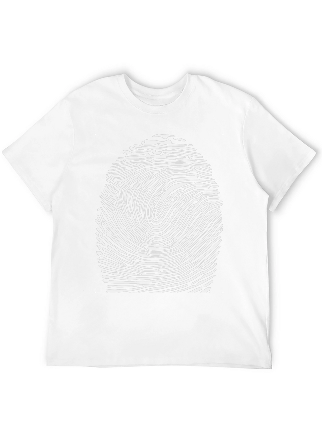 Unique Fingerprint Graphic Tee - Black Cotton T-Shirt