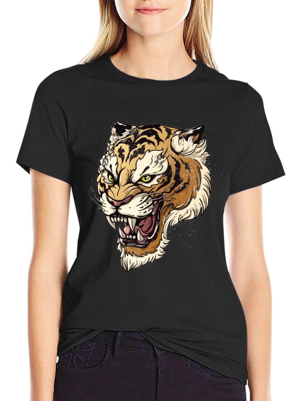 Tiger Graphic Print Mens T-Shirt
