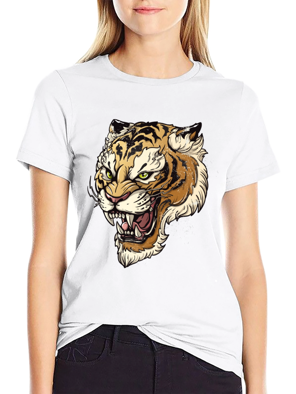 Tiger Graphic Print Mens T-Shirt