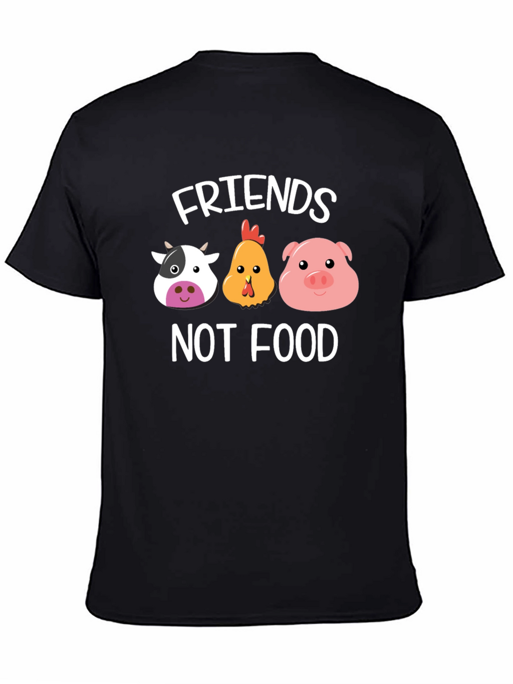 Friends Not Food T-Shirt - Vegan Animal Lover Tee