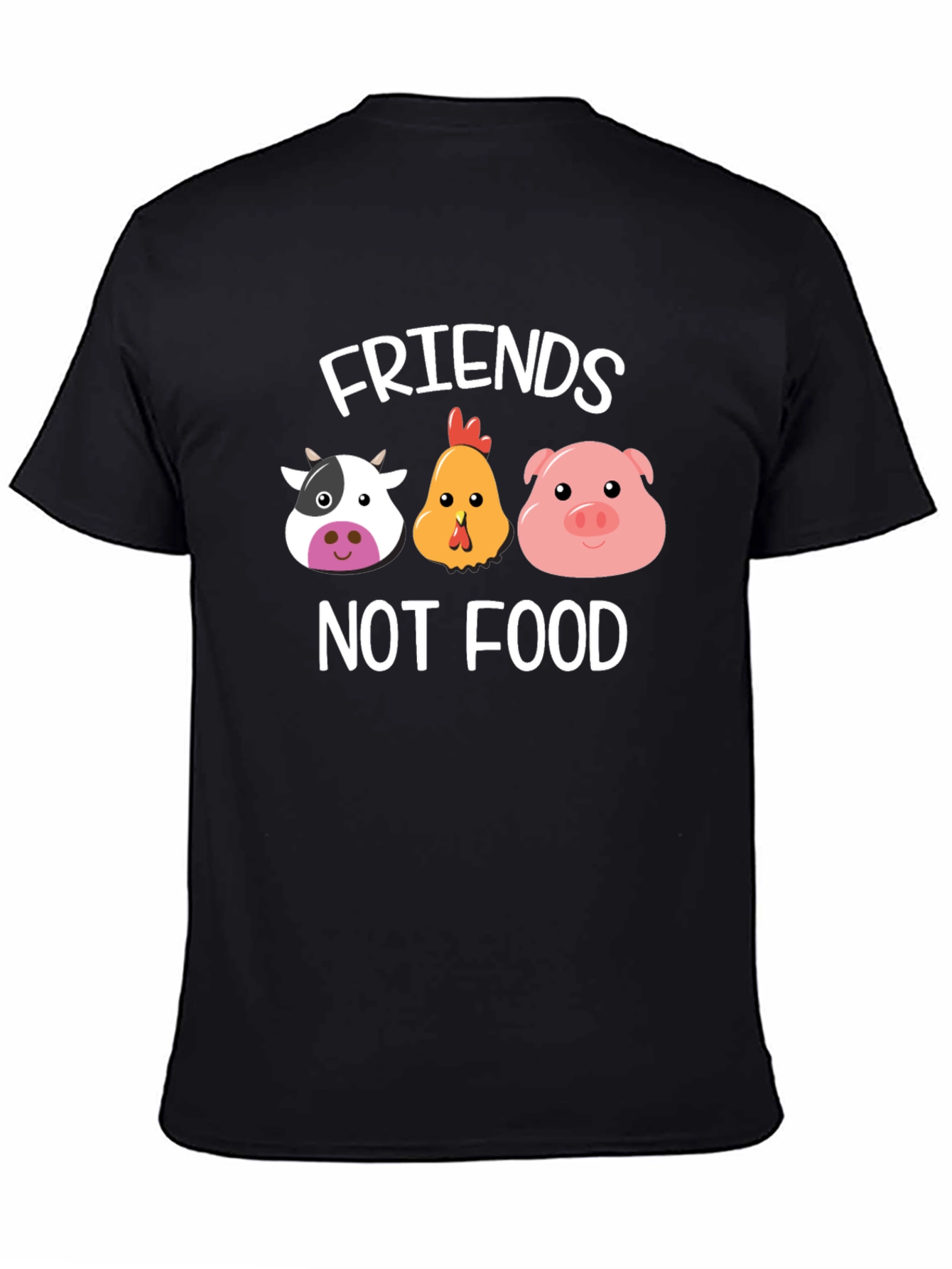 Friends Not Food T-Shirt - Vegan Animal Lover Tee