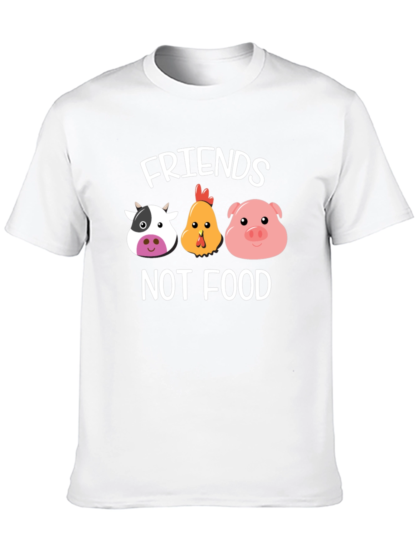 Friends Not Food T-Shirt - Vegan Animal Lover Tee
