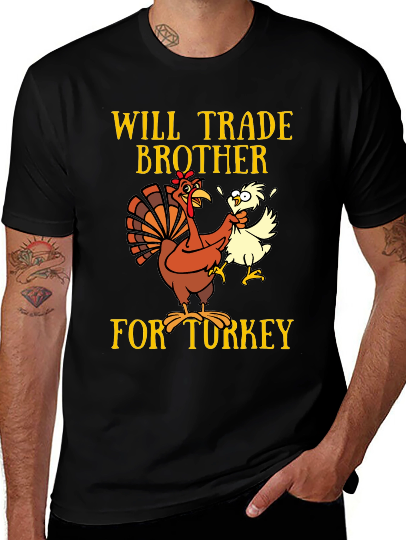 Funny Thanksgiving Turkey Trade Brother T-Shirt