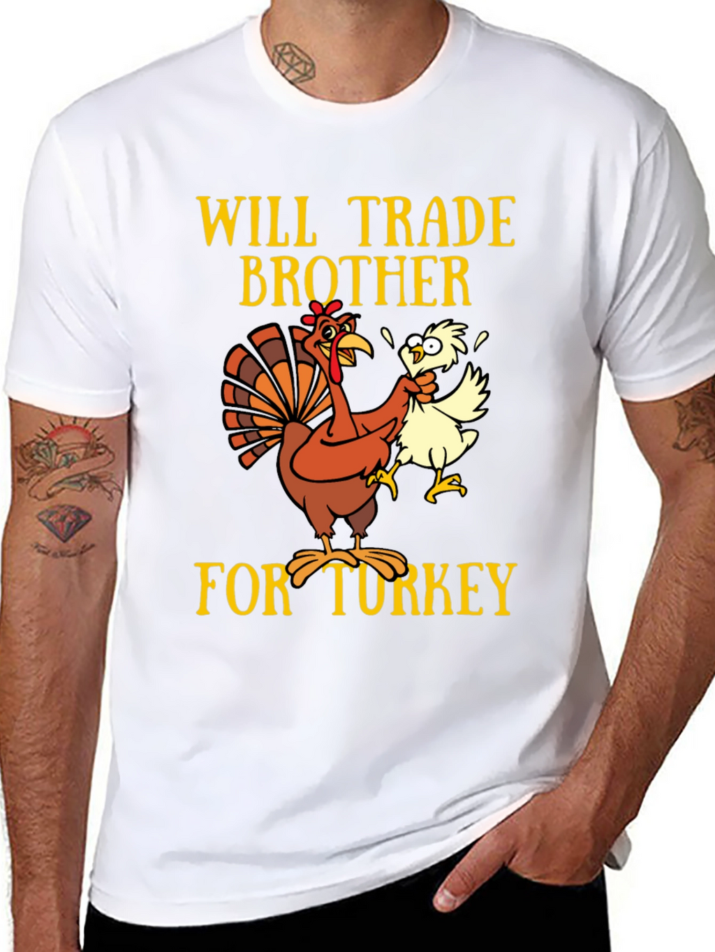 Funny Thanksgiving Turkey Trade Brother T-Shirt