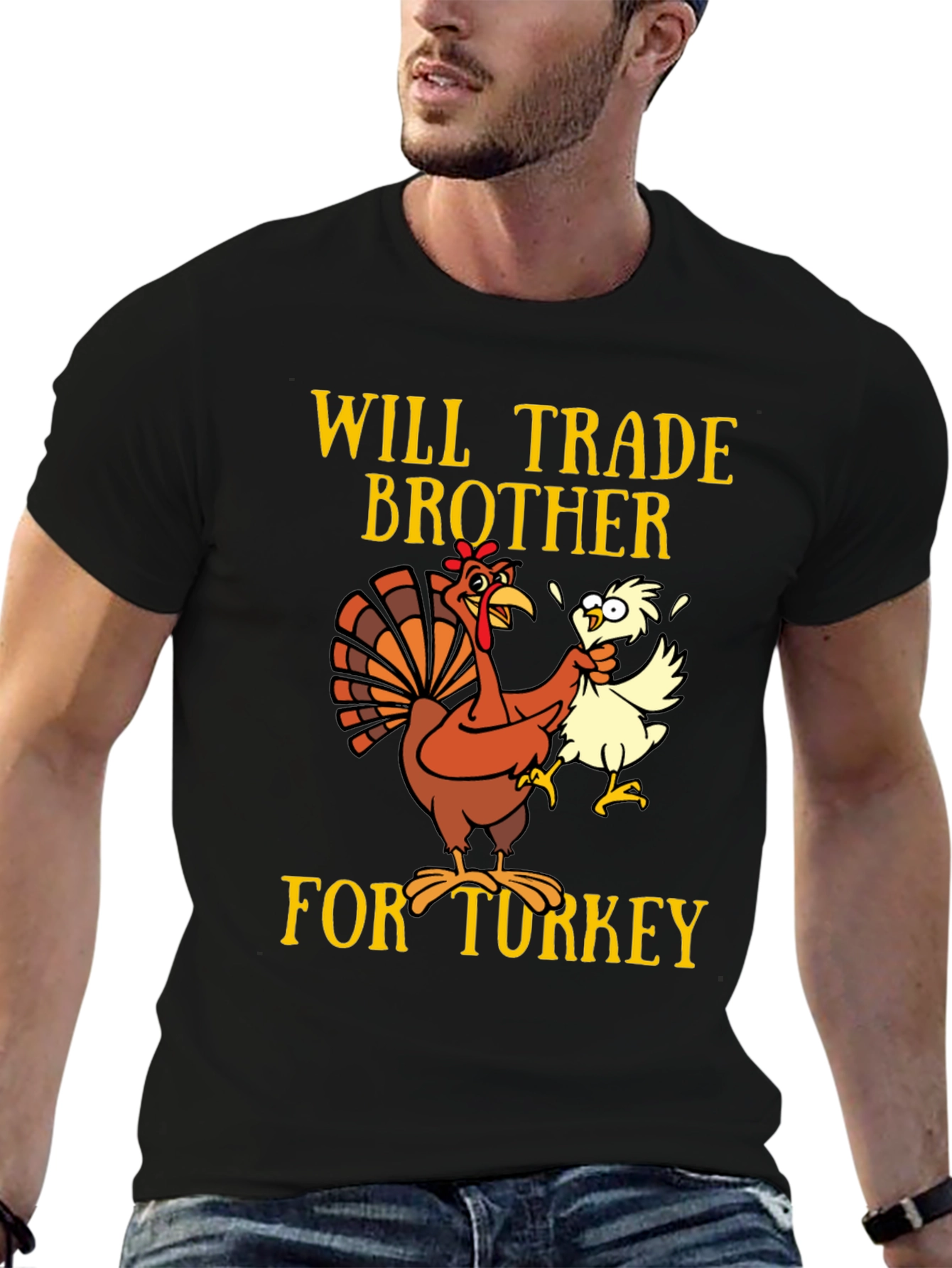 Funny Thanksgiving Turkey Trade Brother T-Shirt