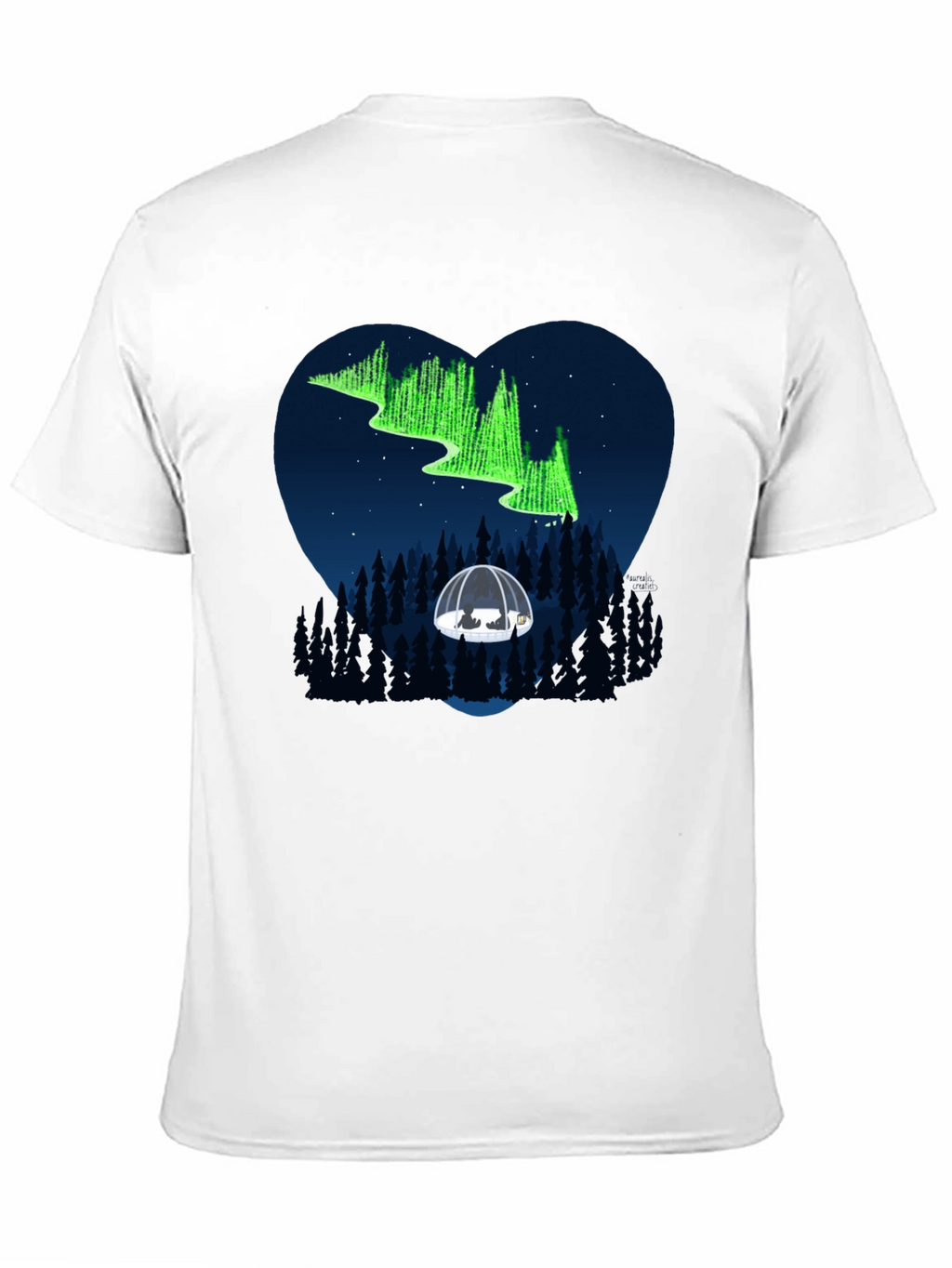 Aurora Borealis Heart Graphic Tee