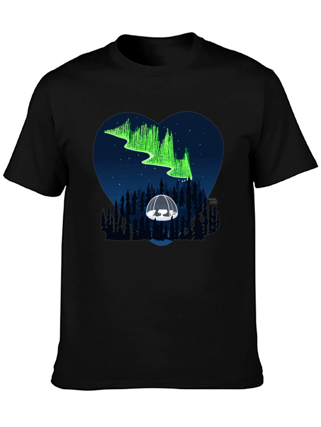 Aurora Borealis Heart Graphic Tee