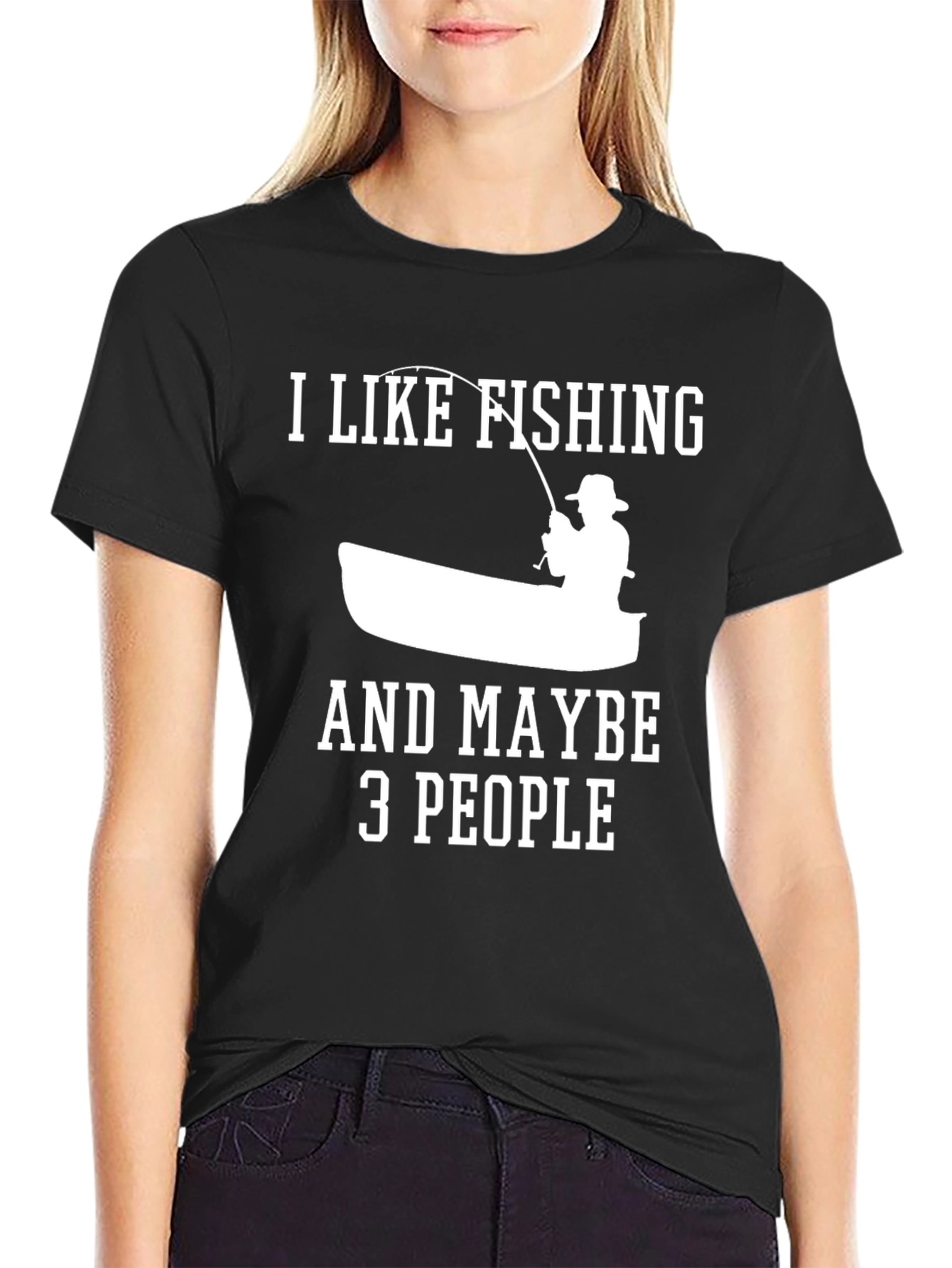 Fishing Lover T-Shirt - I Like Fishing & Maybe 3 People