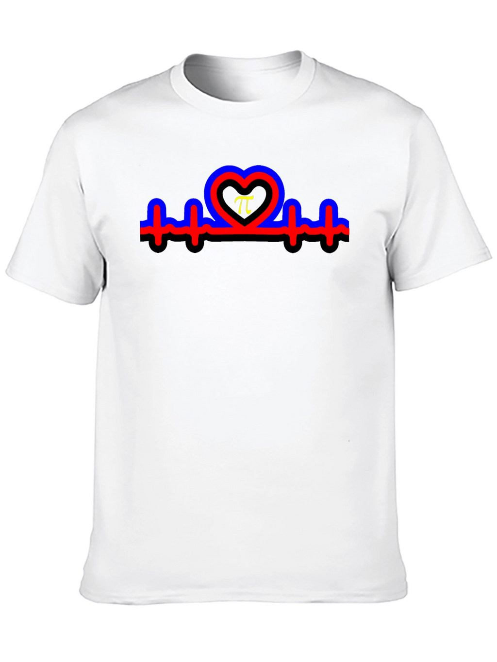 Heartbeat Pi Symbol T-Shirt - Black