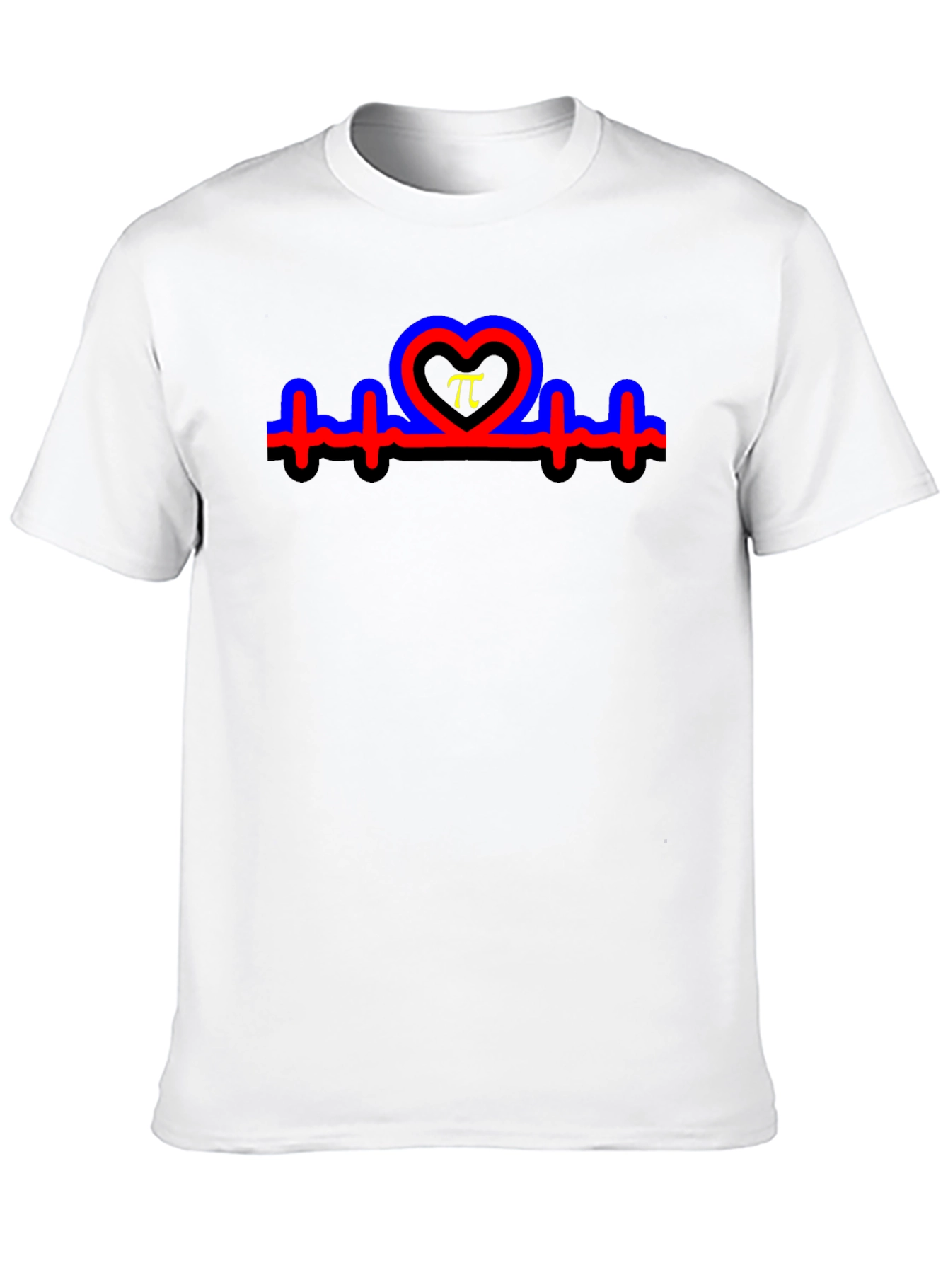 Heartbeat Pi Symbol T-Shirt - Black