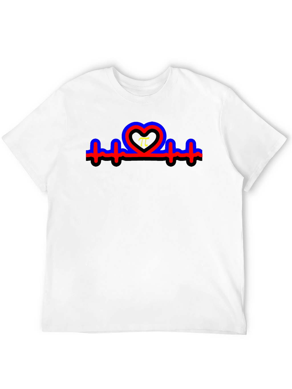 Heartbeat Pi Symbol T-Shirt - Black
