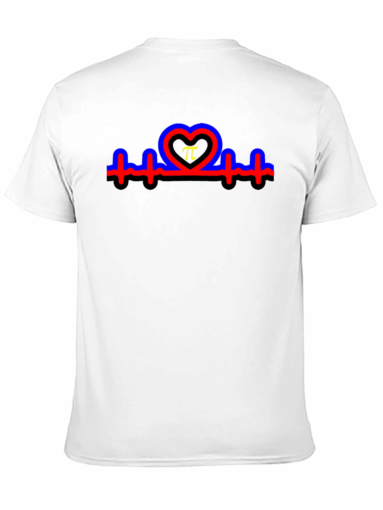 Heartbeat Pi Symbol T-Shirt - Black