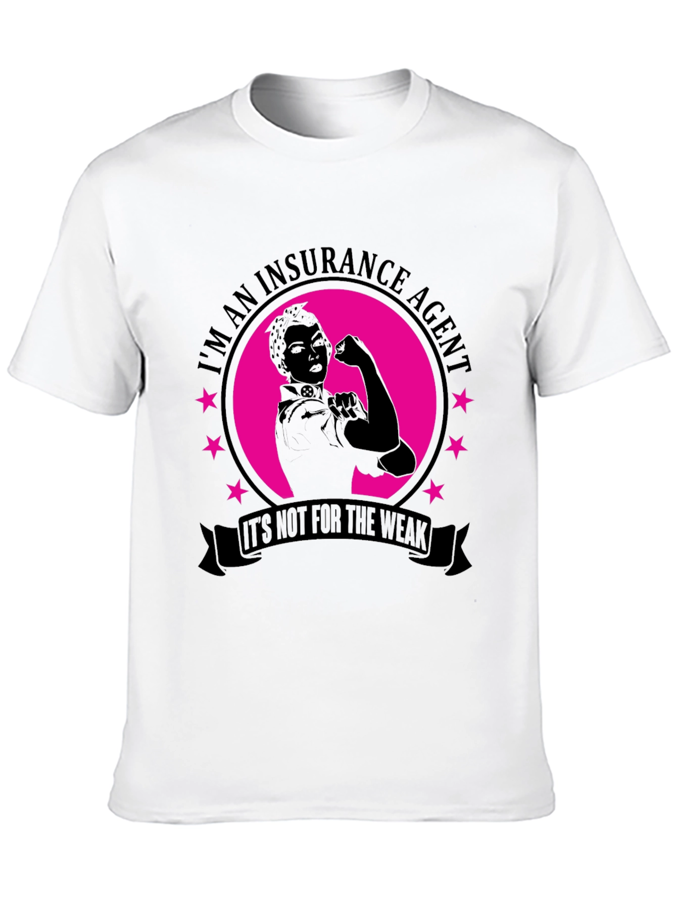 Insurance Agent Black T-Shirt for Strong Professionals