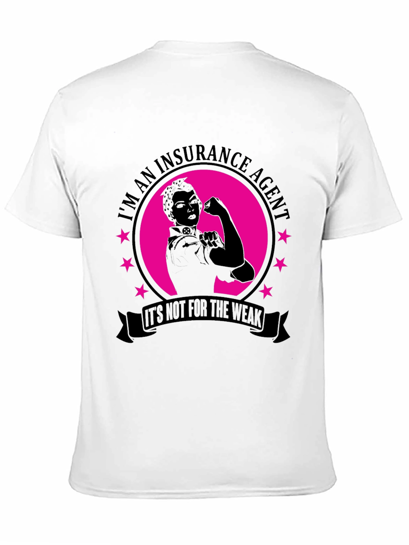 Insurance Agent Black T-Shirt for Strong Professionals