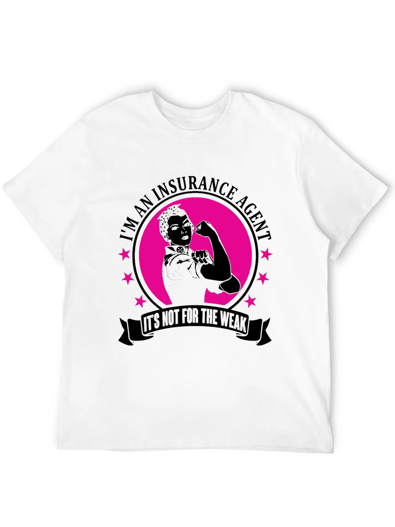 Insurance Agent Black T-Shirt for Strong Professionals