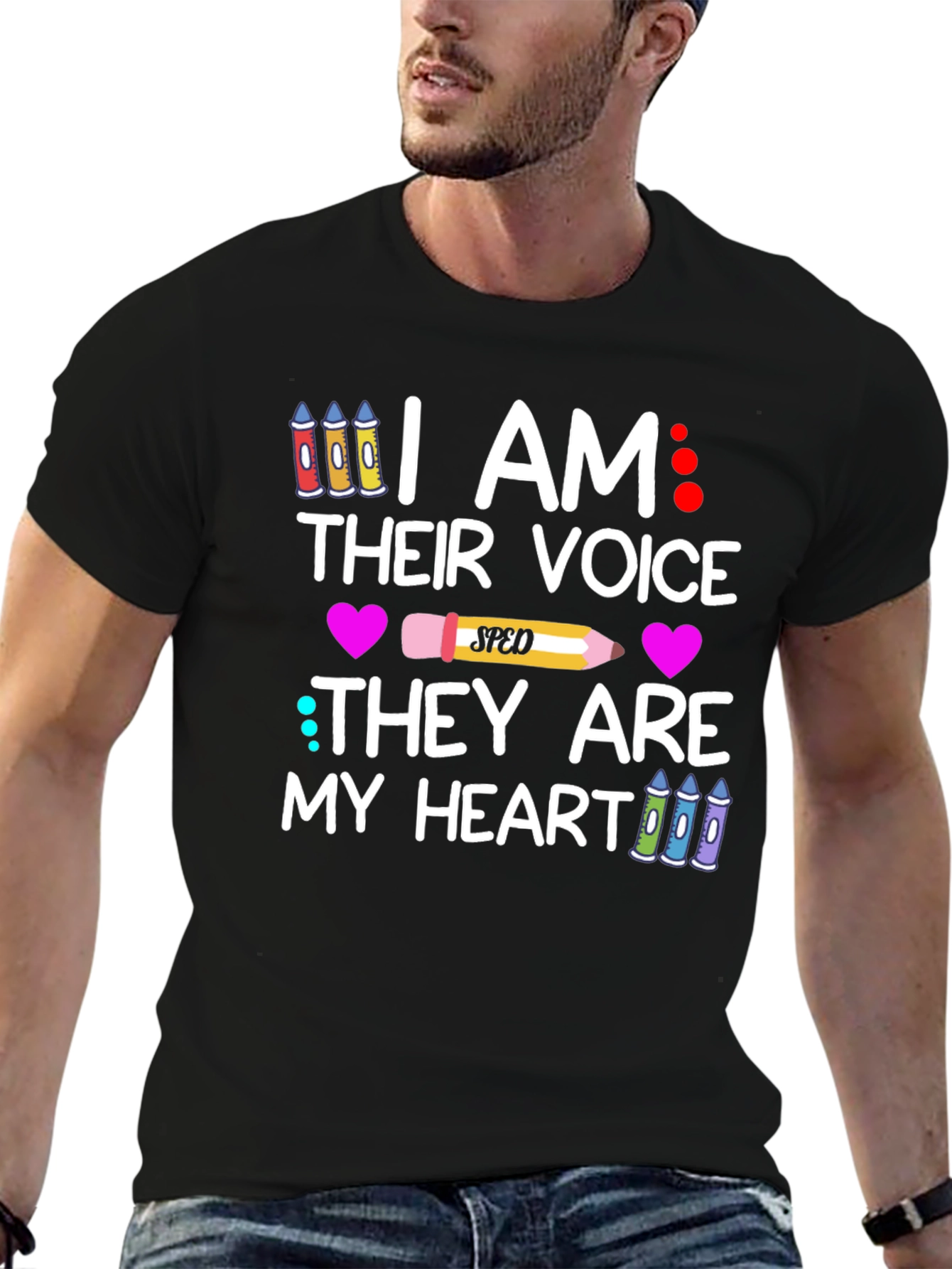 I Am Their Voice SPED Teacher Graphic T-Shirt
