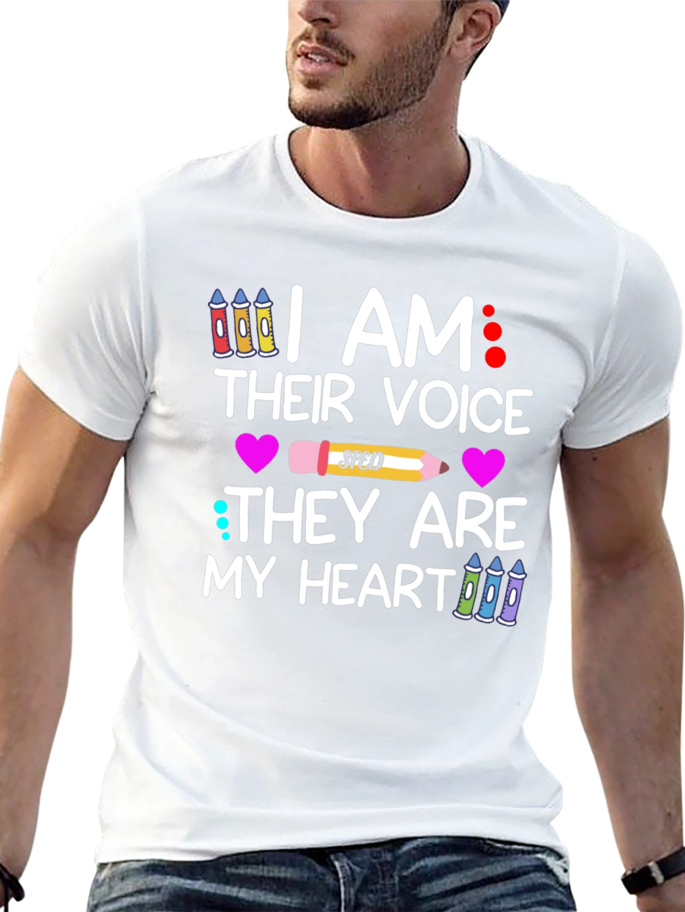 I Am Their Voice SPED Teacher Graphic T-Shirt