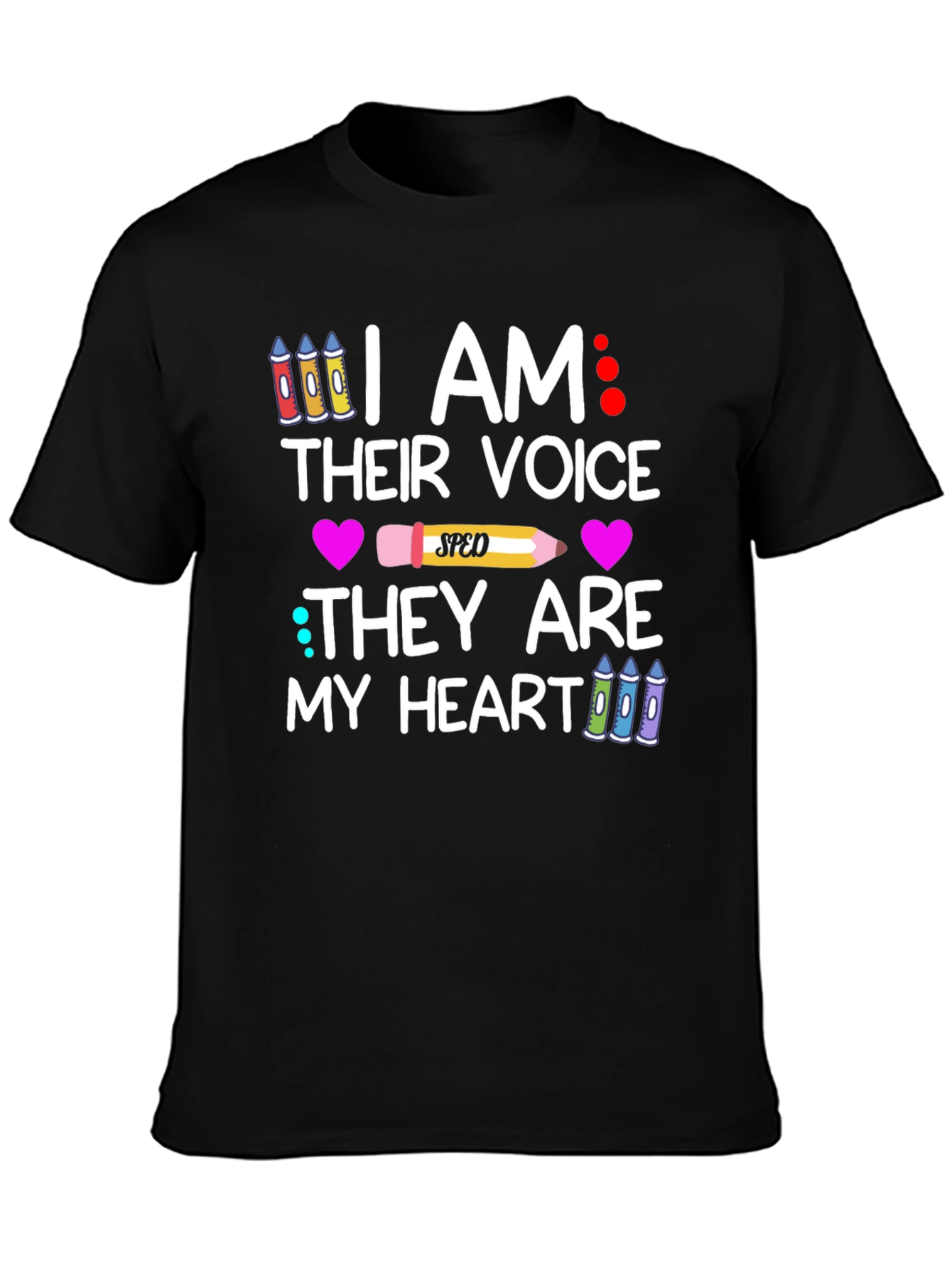 I Am Their Voice SPED Teacher Graphic T-Shirt