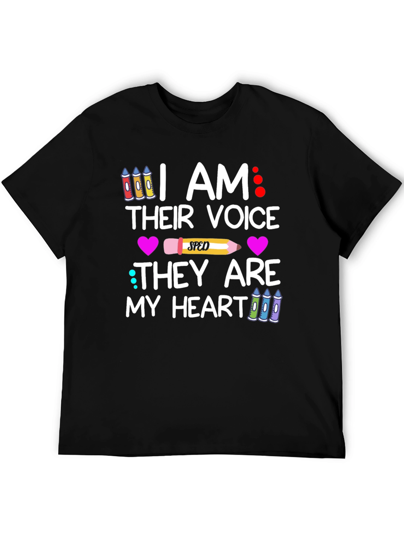 I Am Their Voice SPED Teacher Graphic T-Shirt