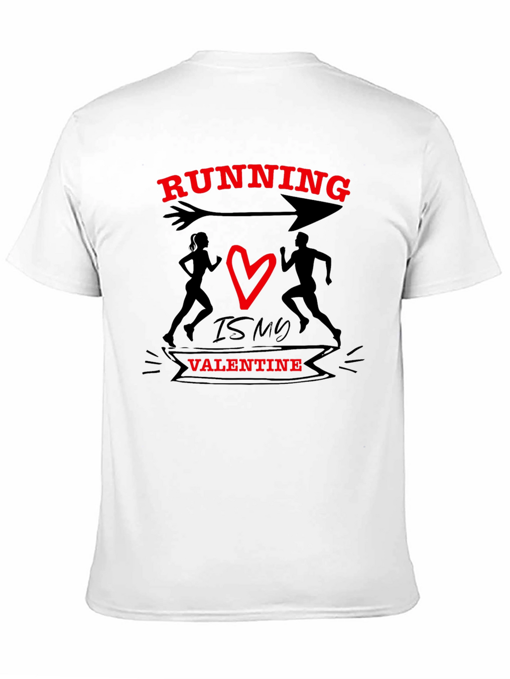 Running Valentines Day Graphic T-Shirt
