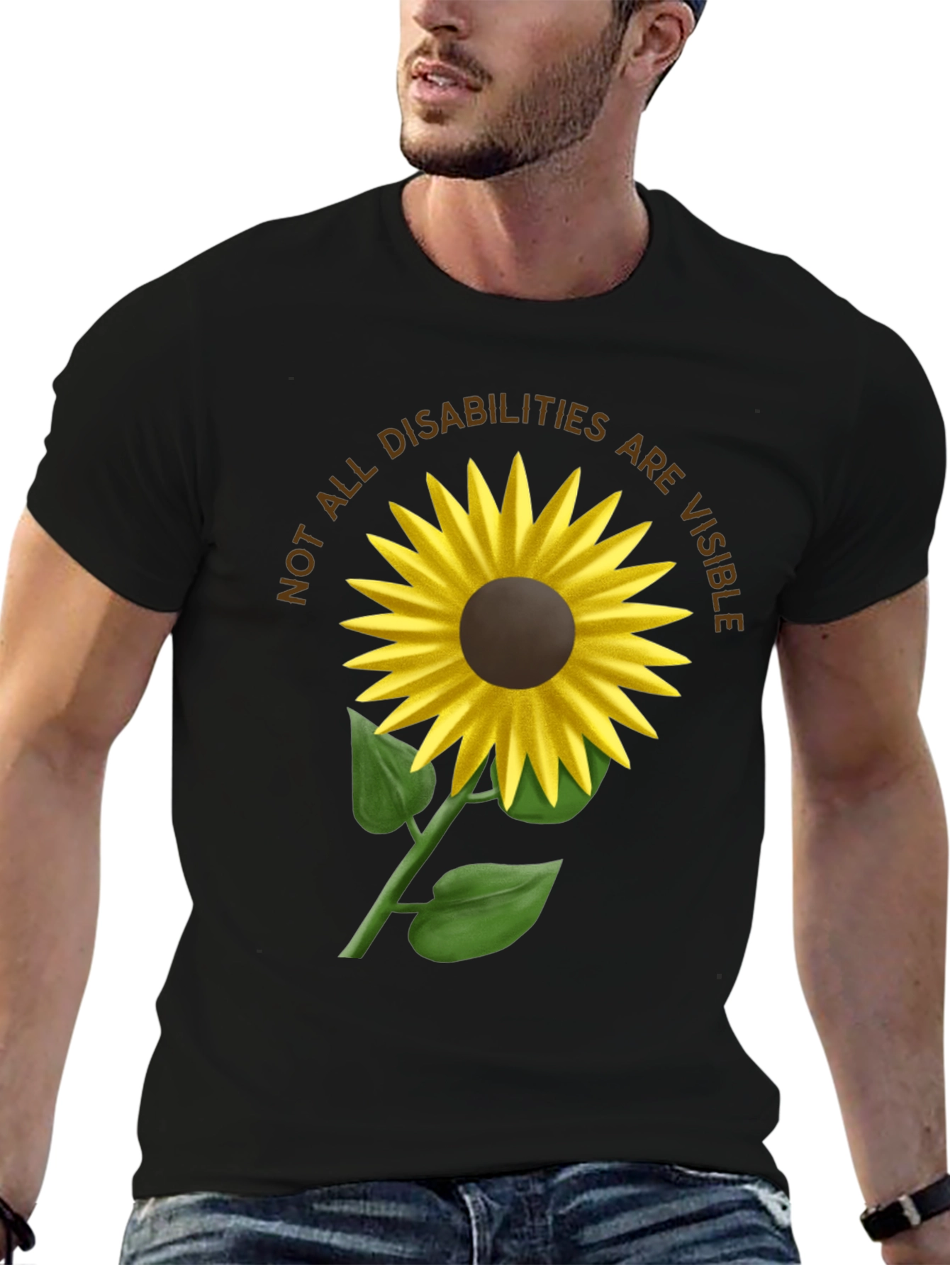 Not All Disabilities Are Visible Sunflower T-Shirt