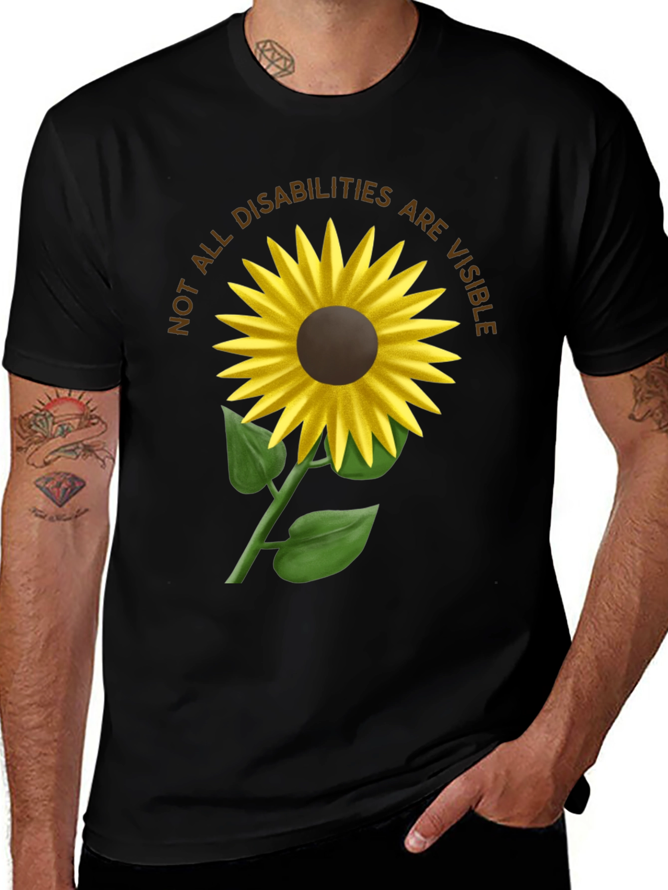 Not All Disabilities Are Visible Sunflower T-Shirt