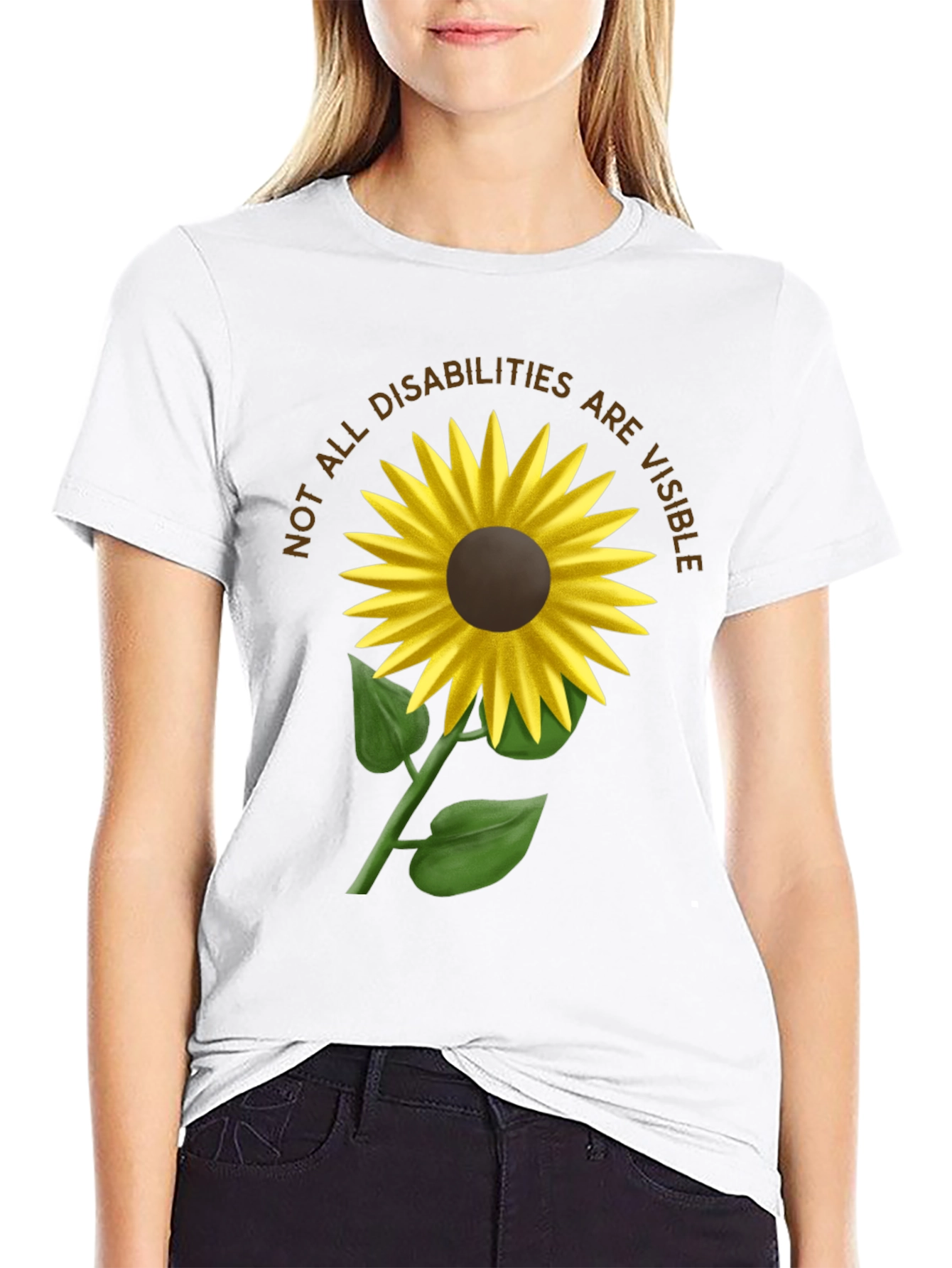 Not All Disabilities Are Visible Sunflower T-Shirt