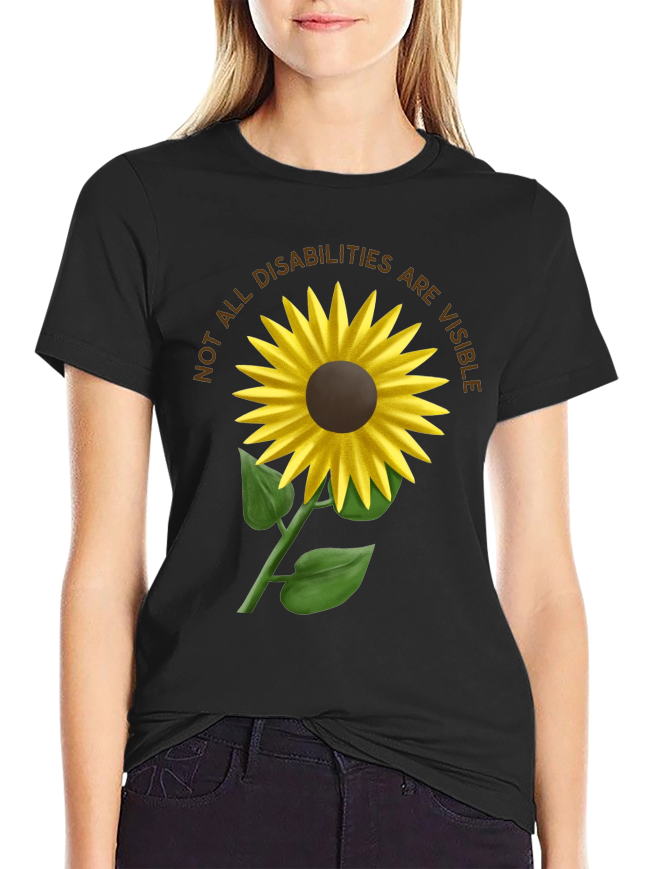 Not All Disabilities Are Visible Sunflower T-Shirt
