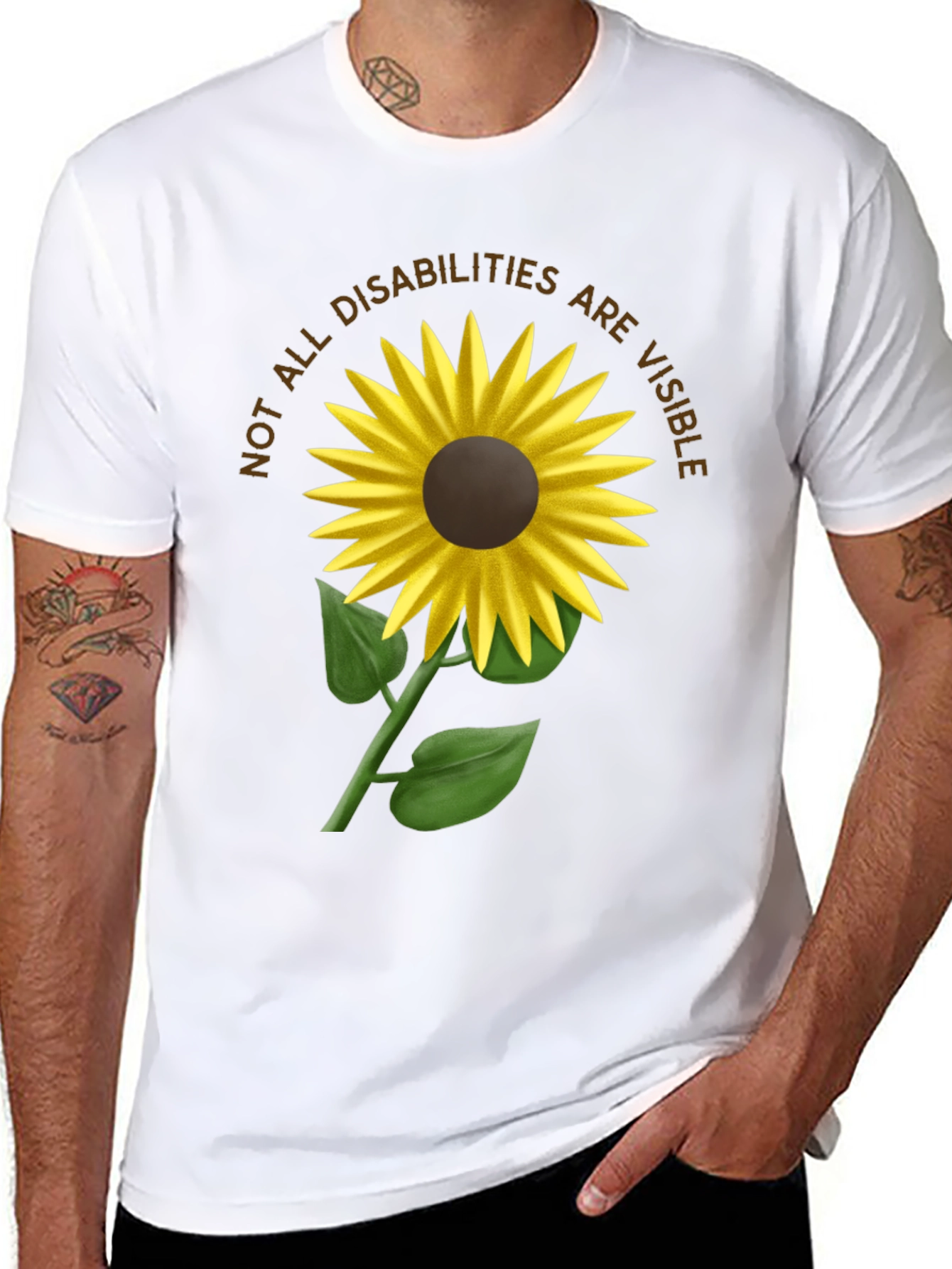 Not All Disabilities Are Visible Sunflower T-Shirt
