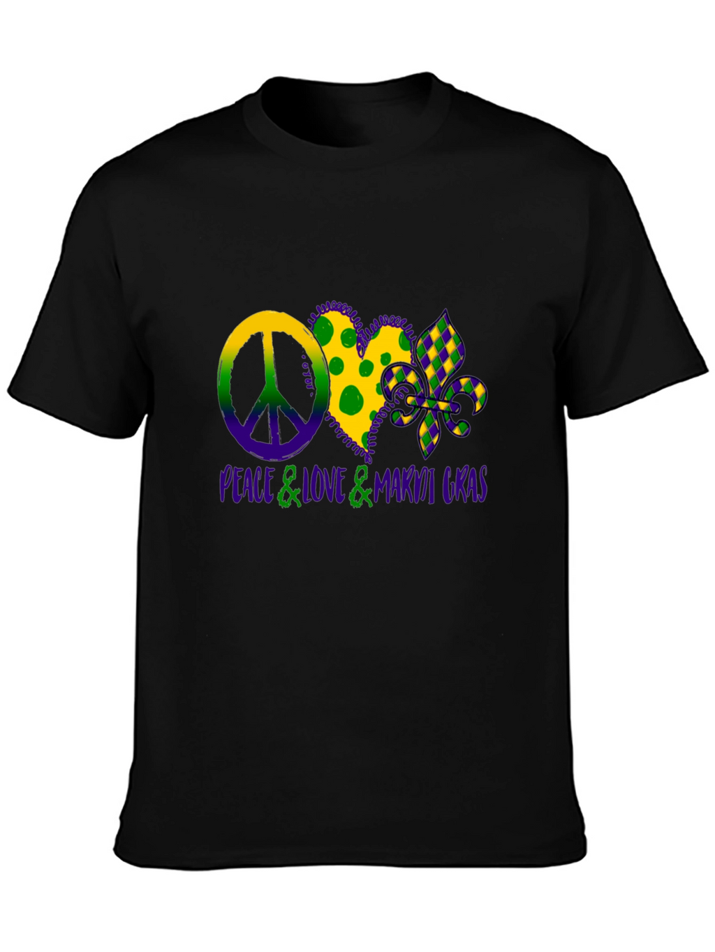 Peace Love Mardi Gras T-Shirt