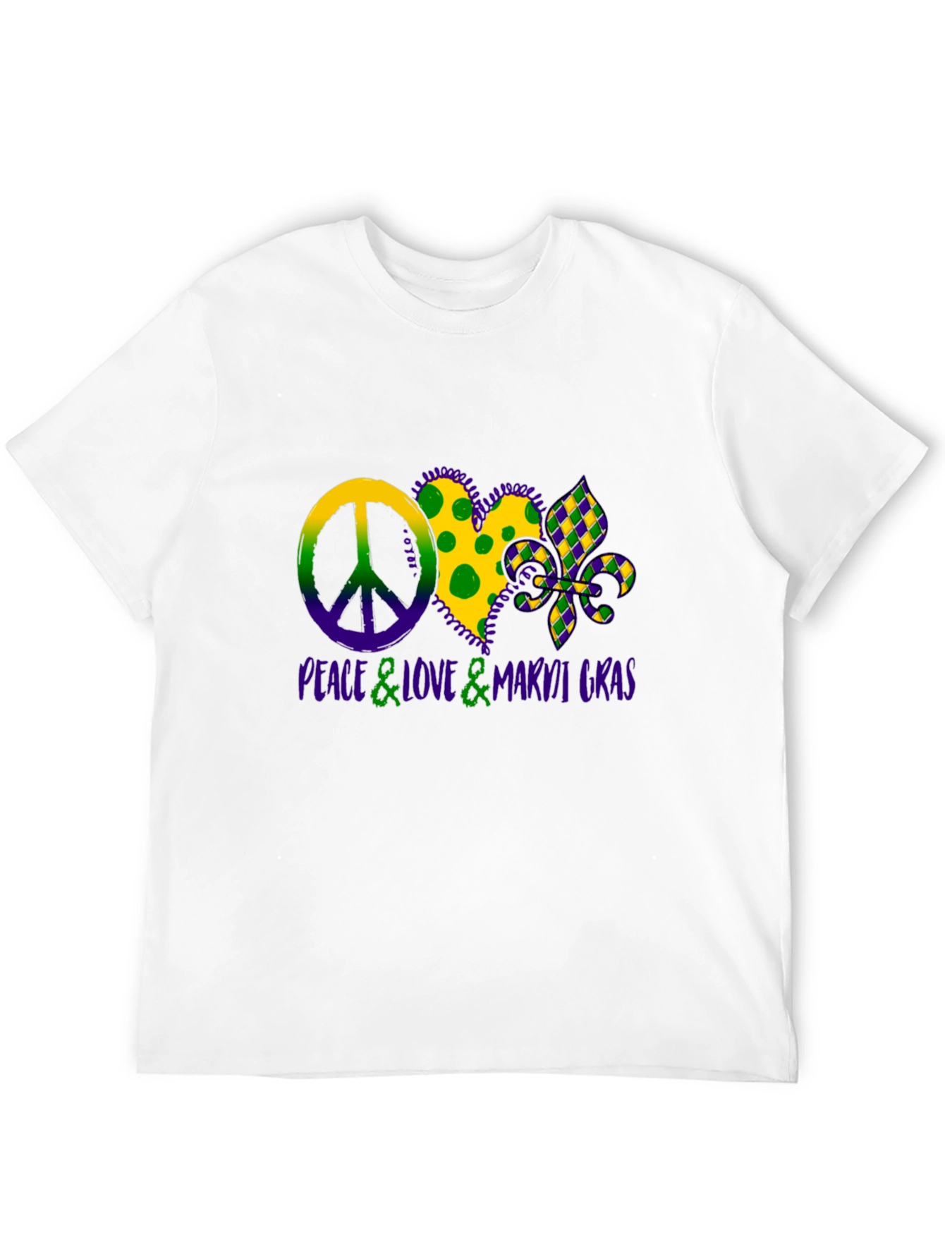 Peace Love Mardi Gras T-Shirt