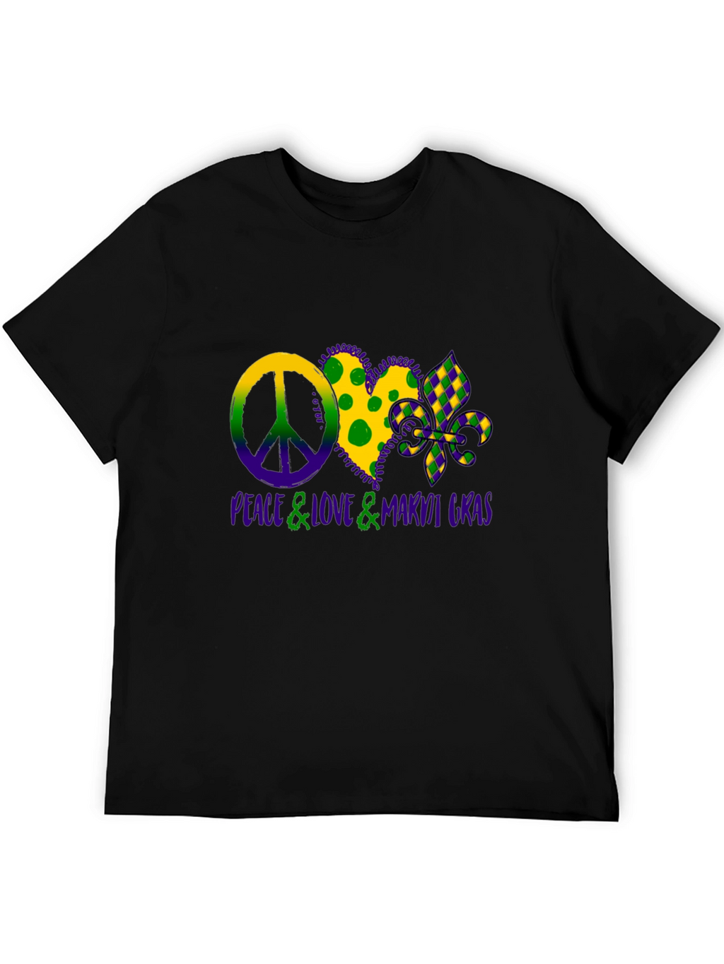 Peace Love Mardi Gras T-Shirt