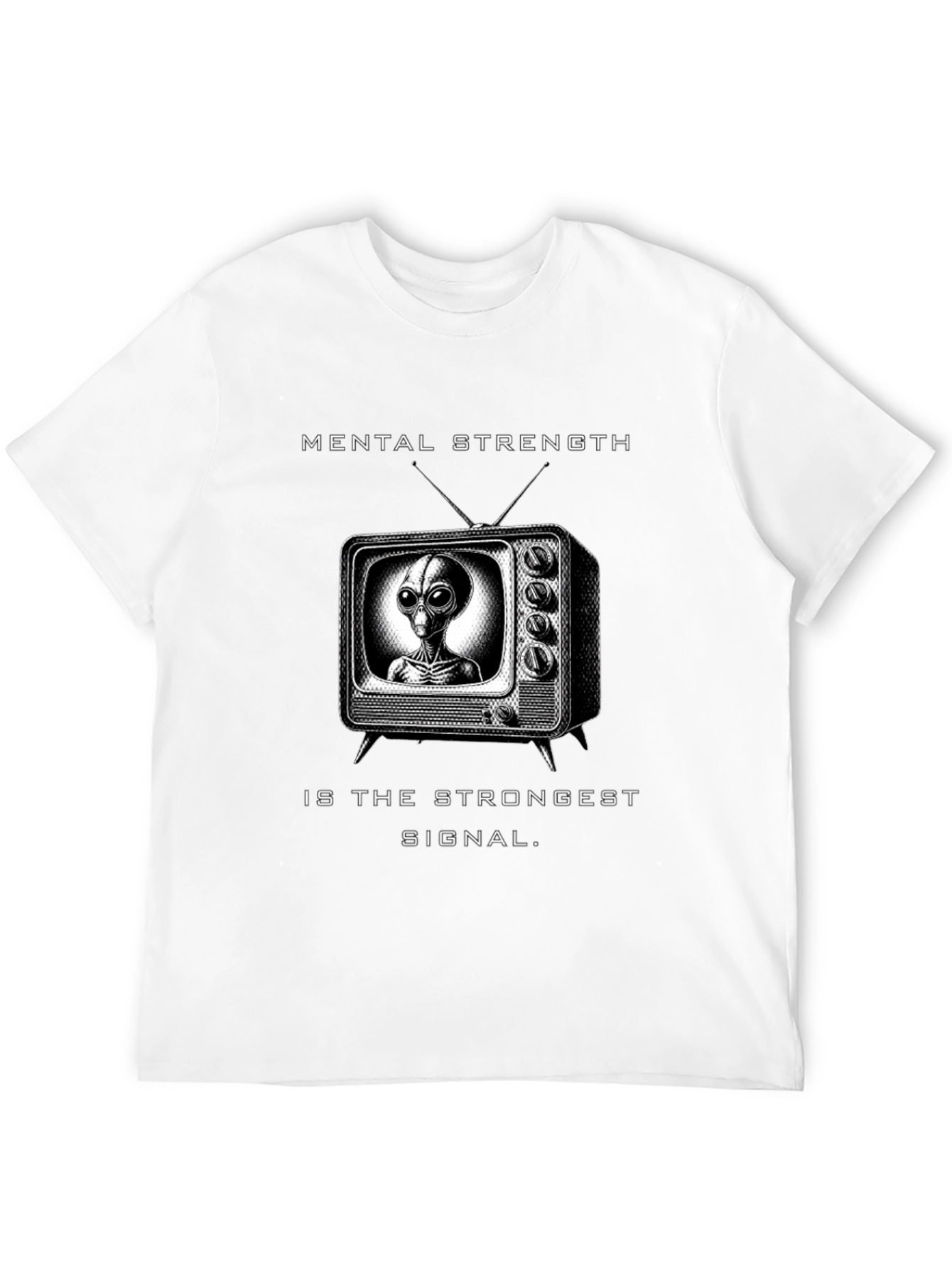 Mental Strength Alien TV Black T-Shirt