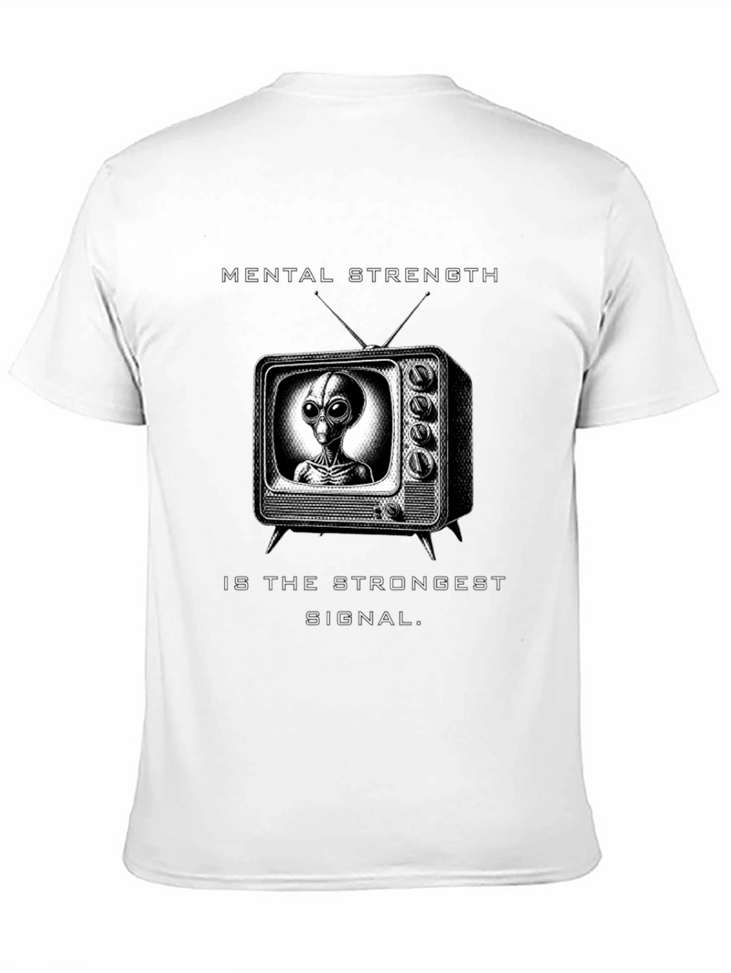 Mental Strength Alien TV Black T-Shirt