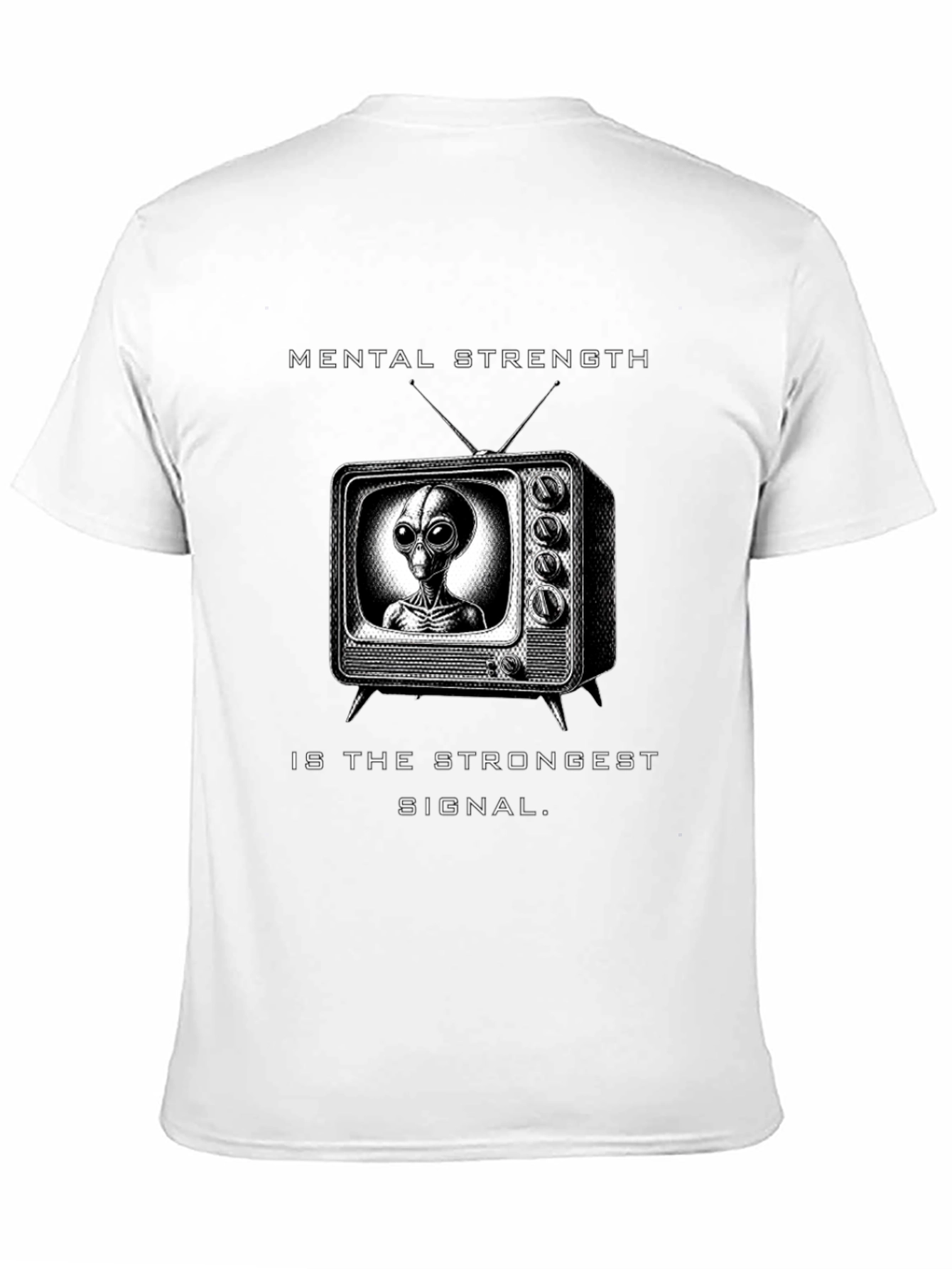 Mental Strength Alien TV Black T-Shirt