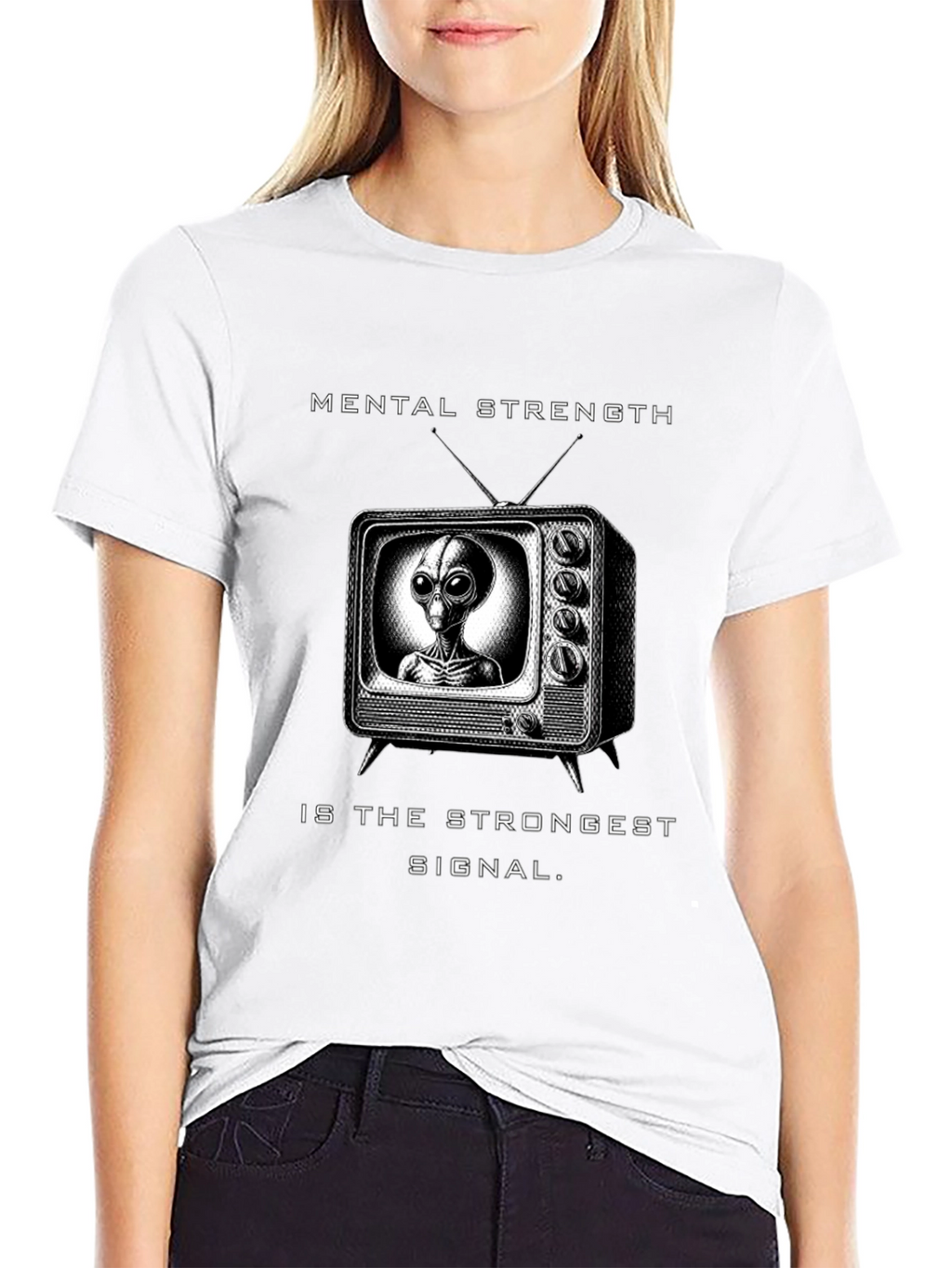 Mental Strength Alien TV Black T-Shirt