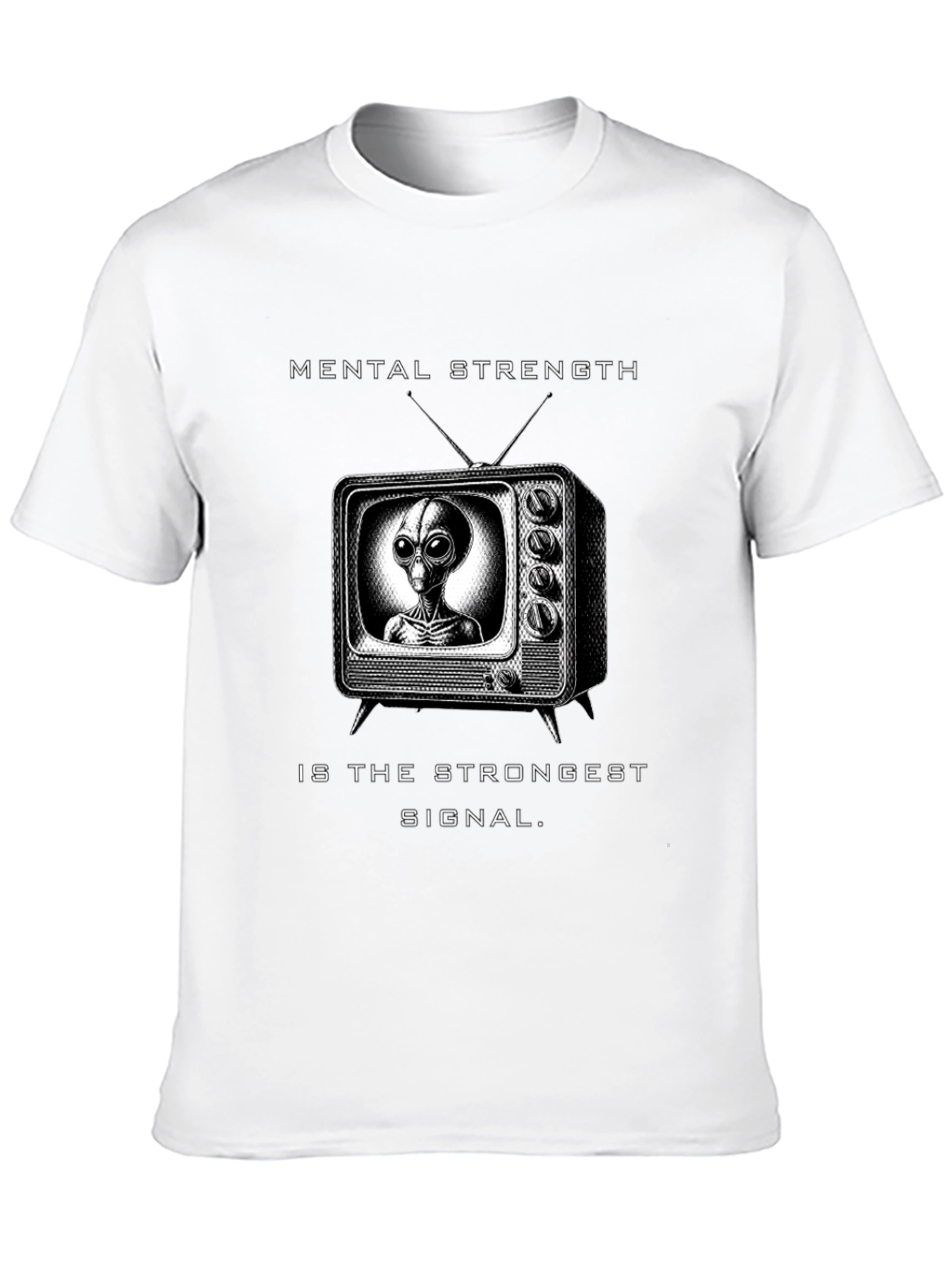 Mental Strength Alien TV Black T-Shirt