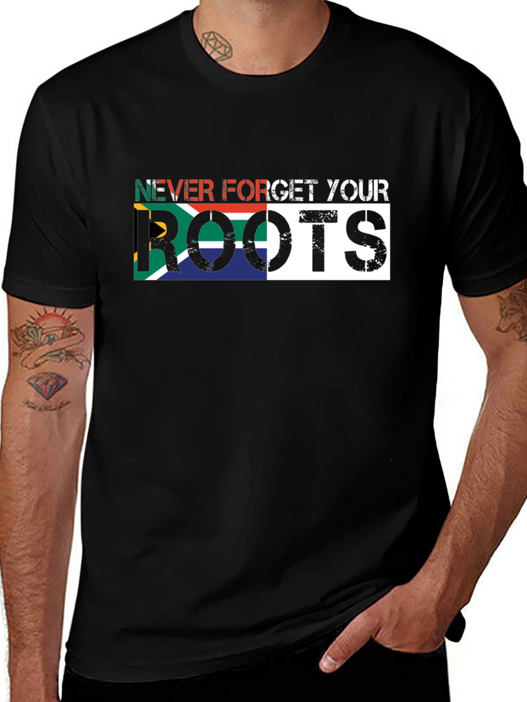 South Africa Roots T-Shirt - Black
