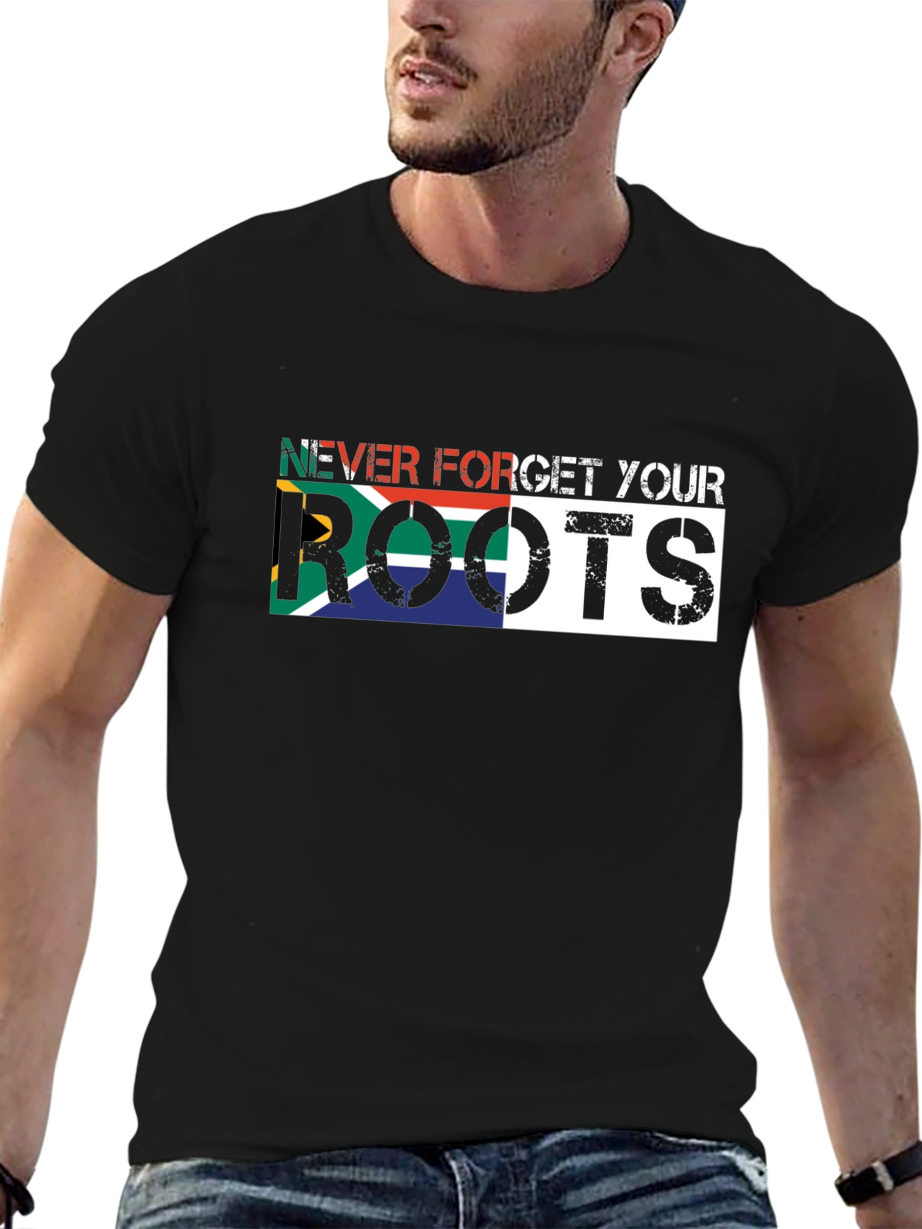 South Africa Roots T-Shirt - Black