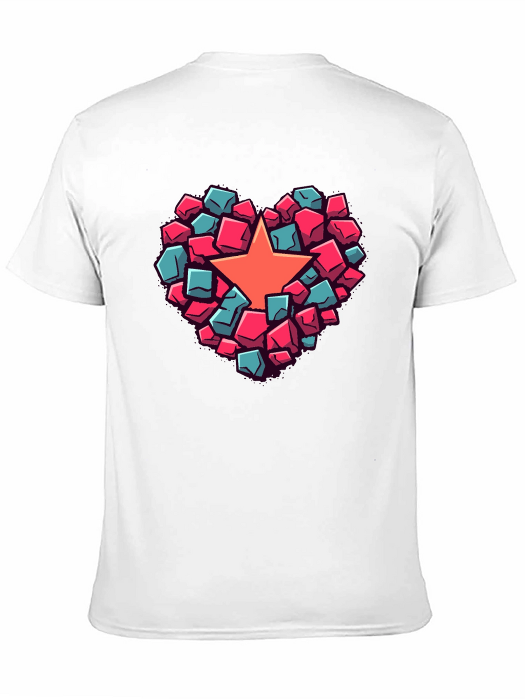 Heart Star Block Graphic T-Shirt