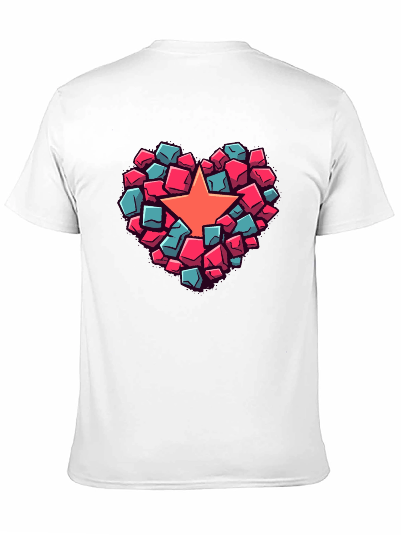 Heart Star Block Graphic T-Shirt