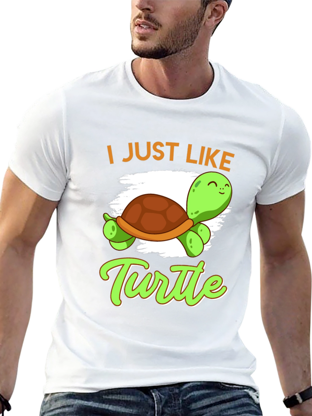 I Just Like Turtle Graphic T-Shirt