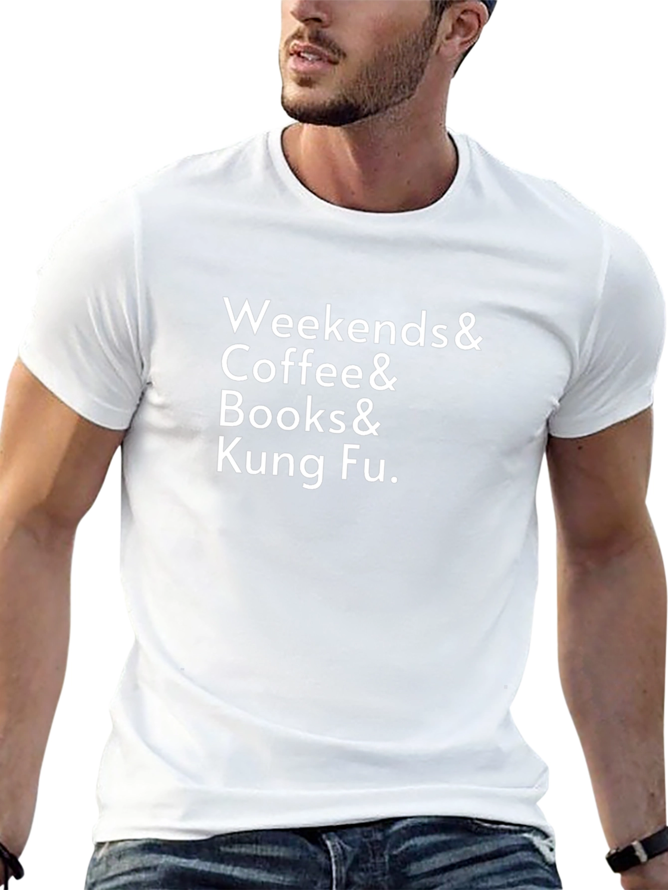 Weekends Coffee Books Kung Fu Black Graphic Tee