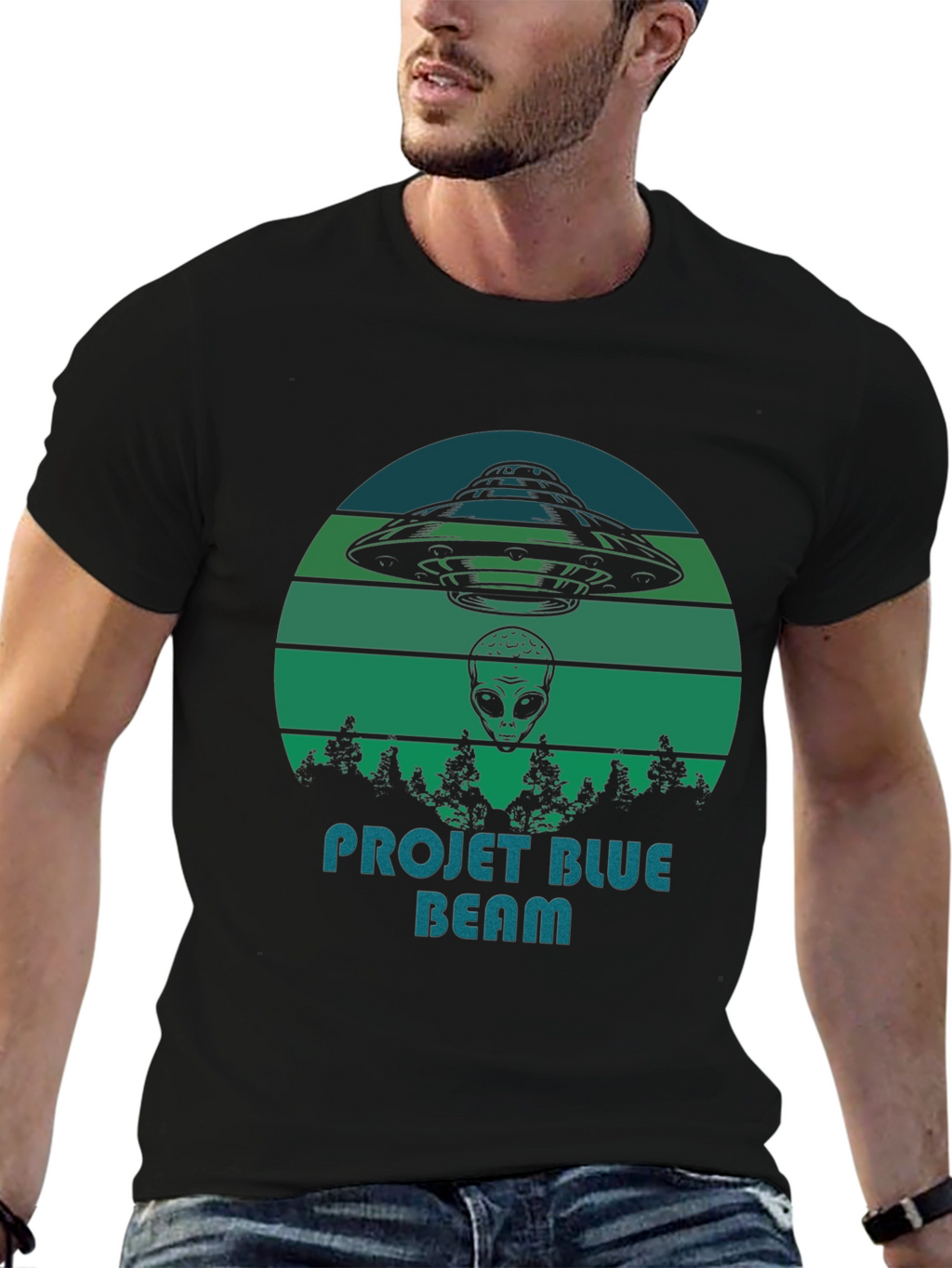 Project Blue Beam Graphic T-Shirt
